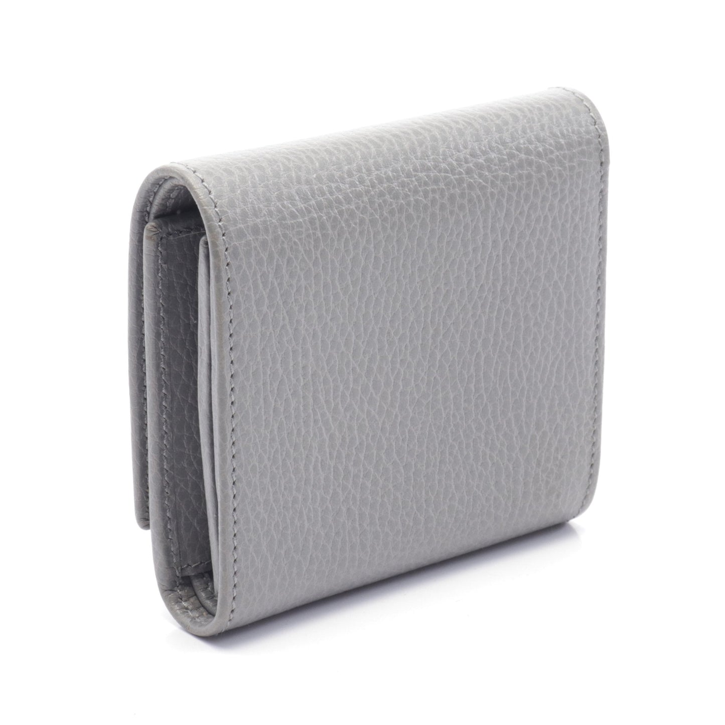 Luxury Gucci Trending 2025 GG Marmont Bi-fold wallet Leather Gray