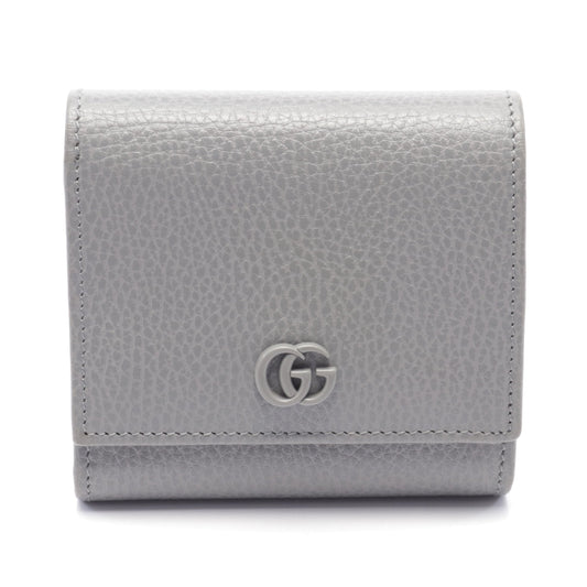 Luxury Gucci Trending 2025 GG Marmont Bi-fold wallet Leather Gray