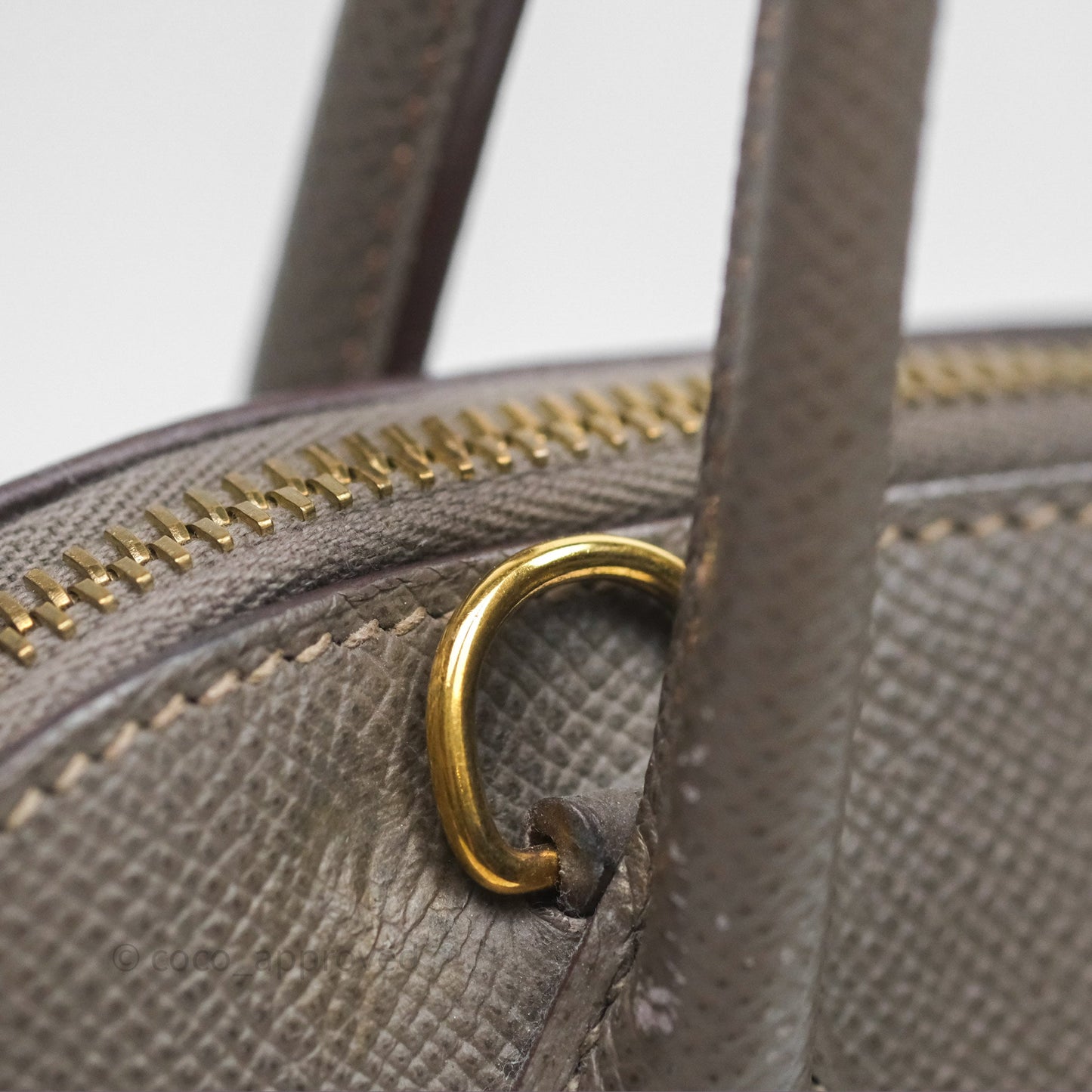 Hermès Bolide 27 Etain 8F Epsom Gold Hardware