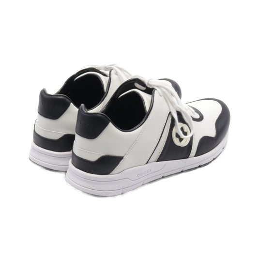 Luxury Gucci Trending 2025 Interlocking G Sneakers Leather Off white Black