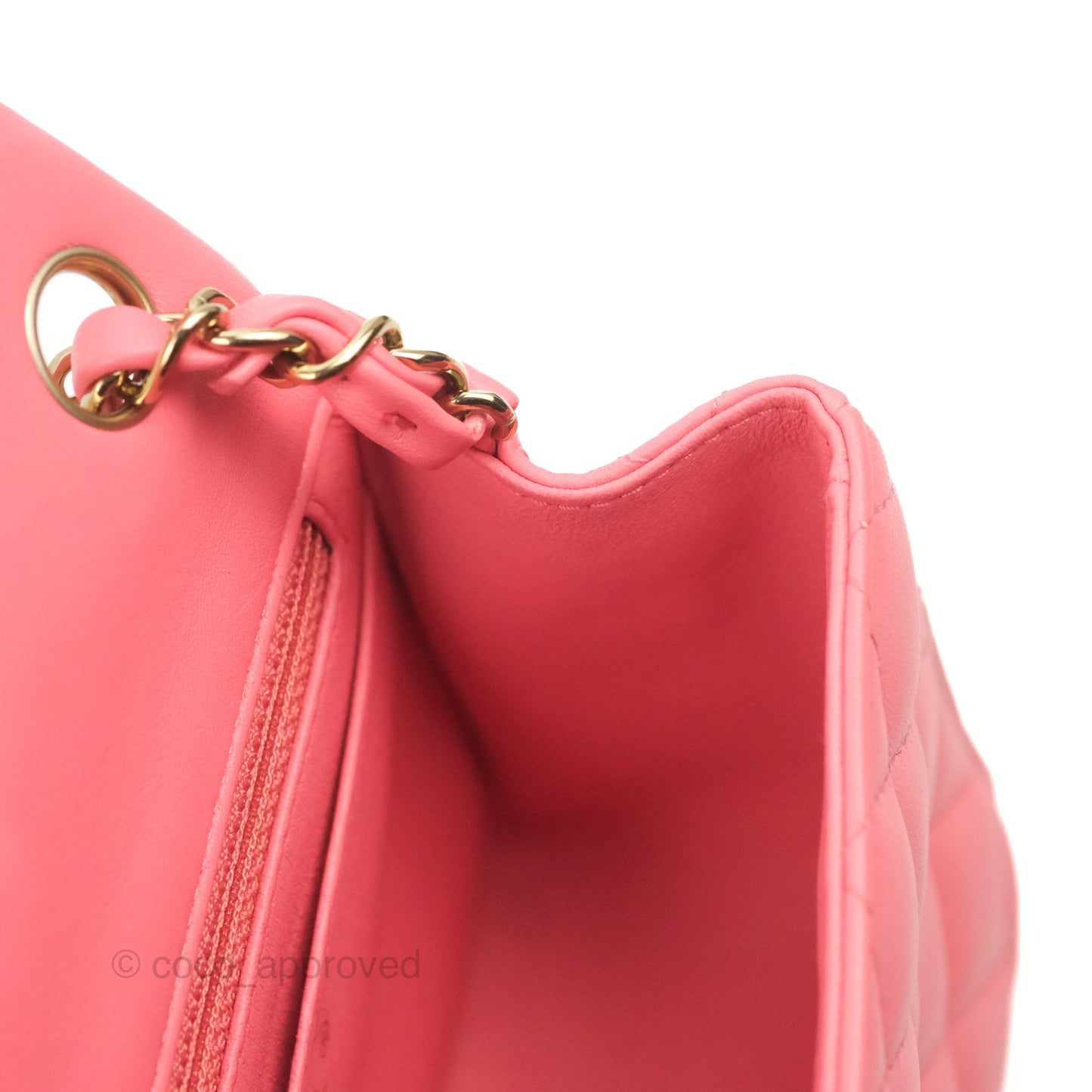 Chanel Mini Square Flap Pink Lambskin Gold Hardware