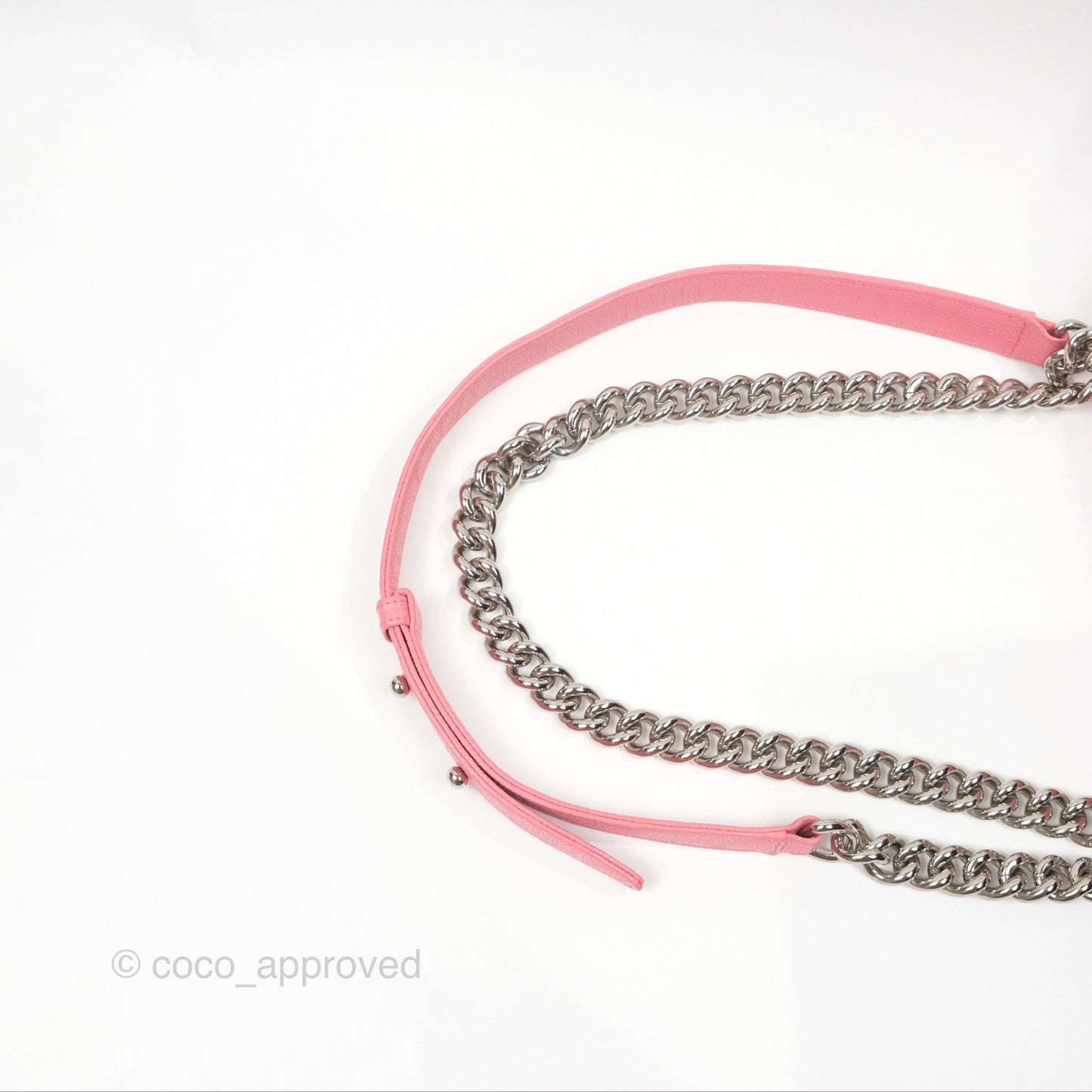 Chanel Small Boy Chevron Pink Caviar Silver Hardware