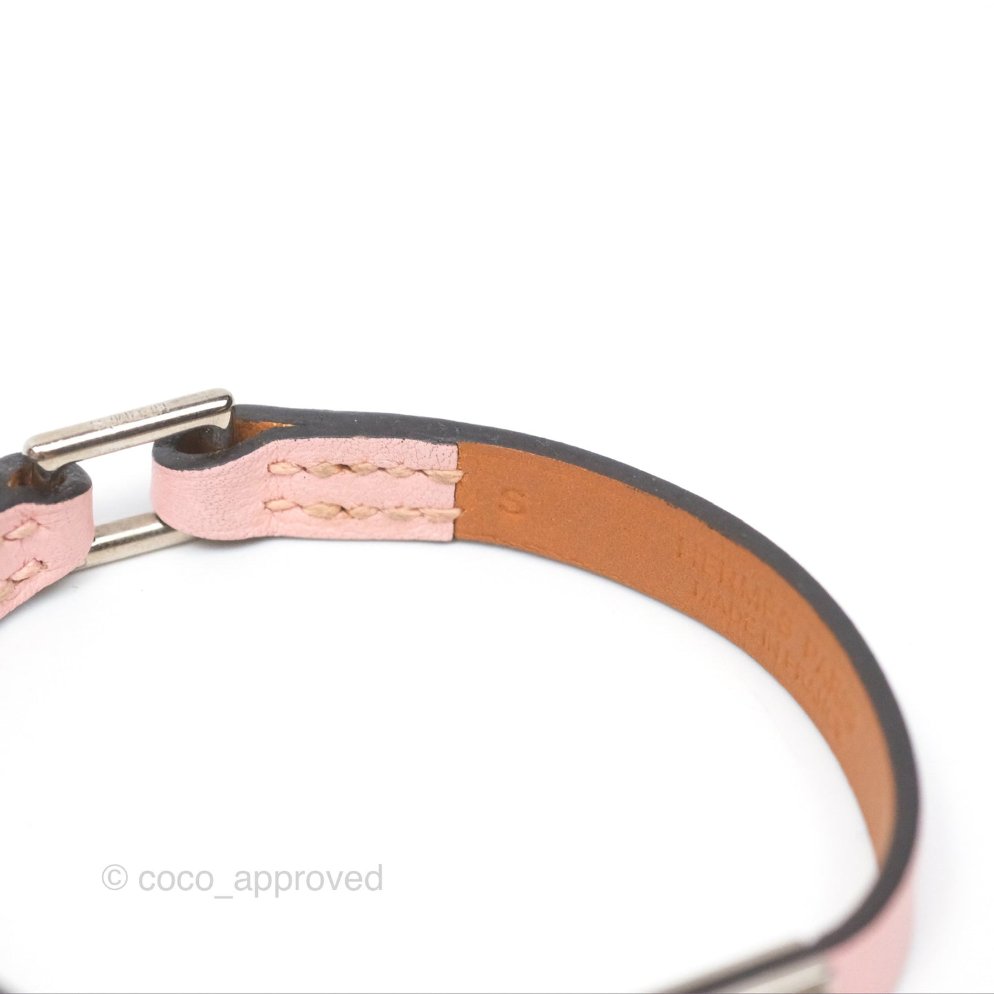 Hermès Rivale Mini Bracelet Rose Sakura Swift Palladium Hardware