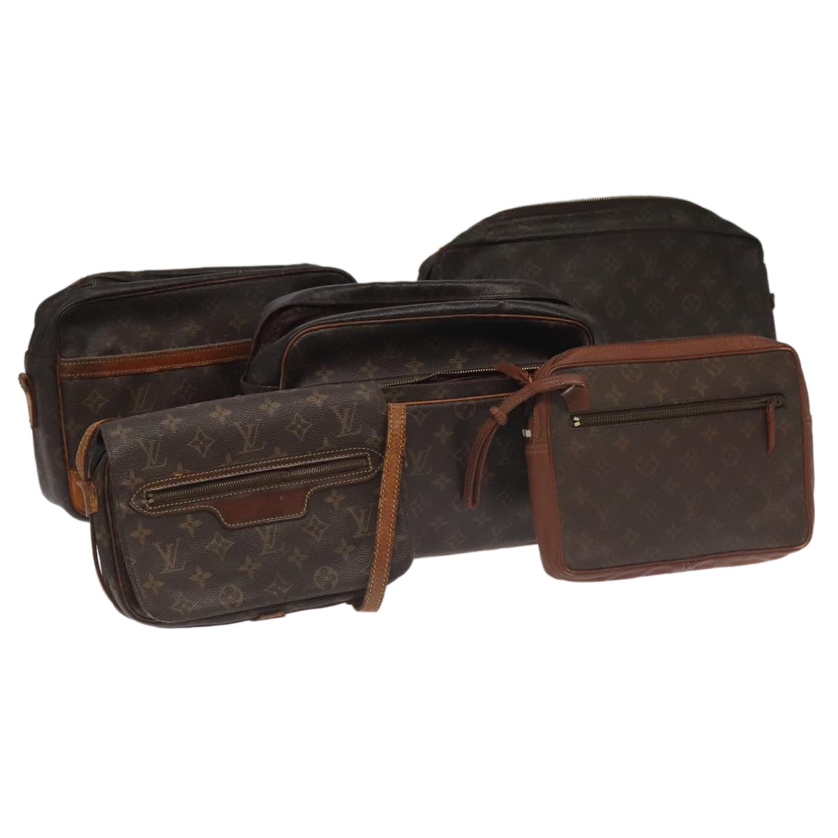 LOUIS VUITTON Monogram Clutch Shoulder Bag 5Set LV 95101