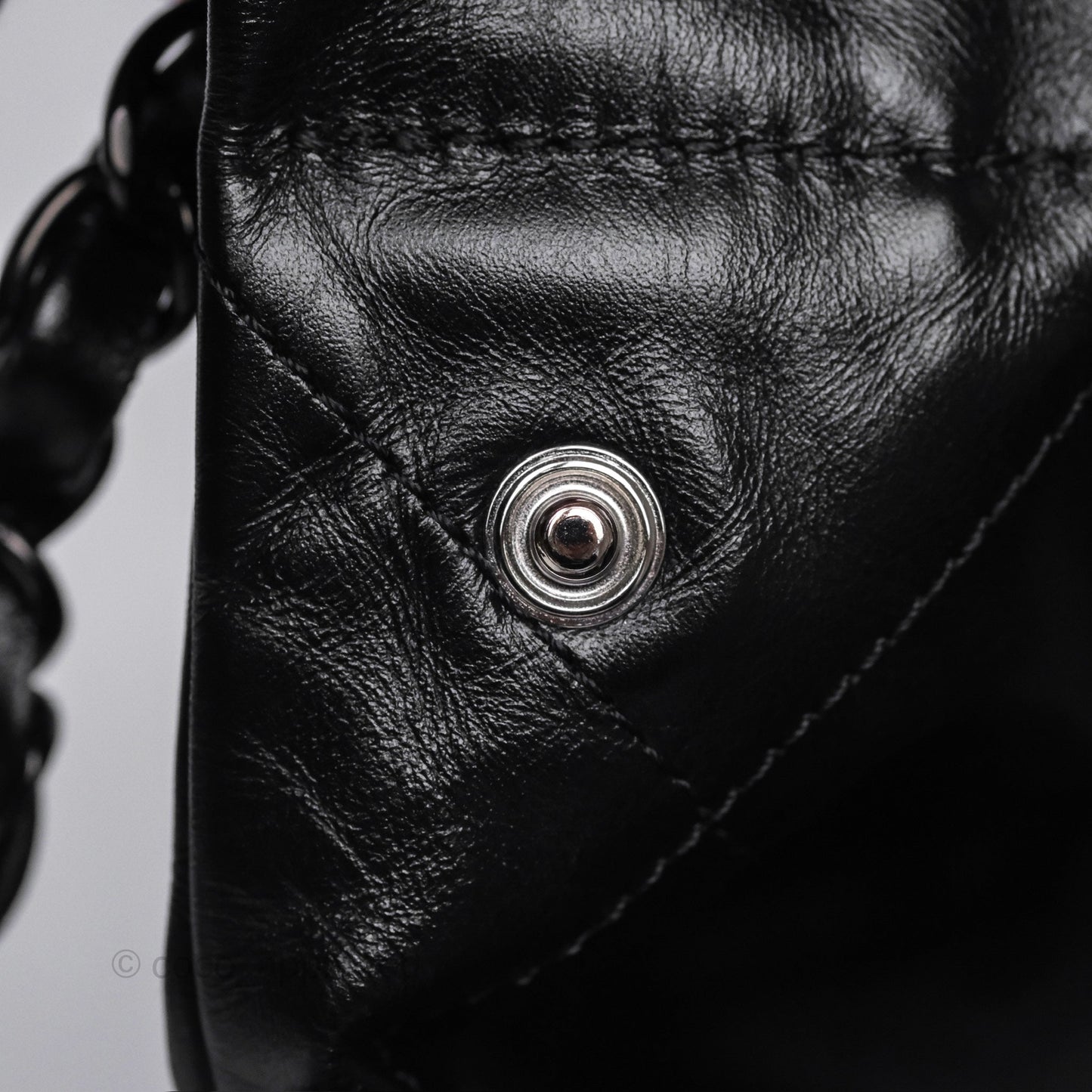 Chanel 22 Small Quilted So Black Shiny Crumpled Calfskin