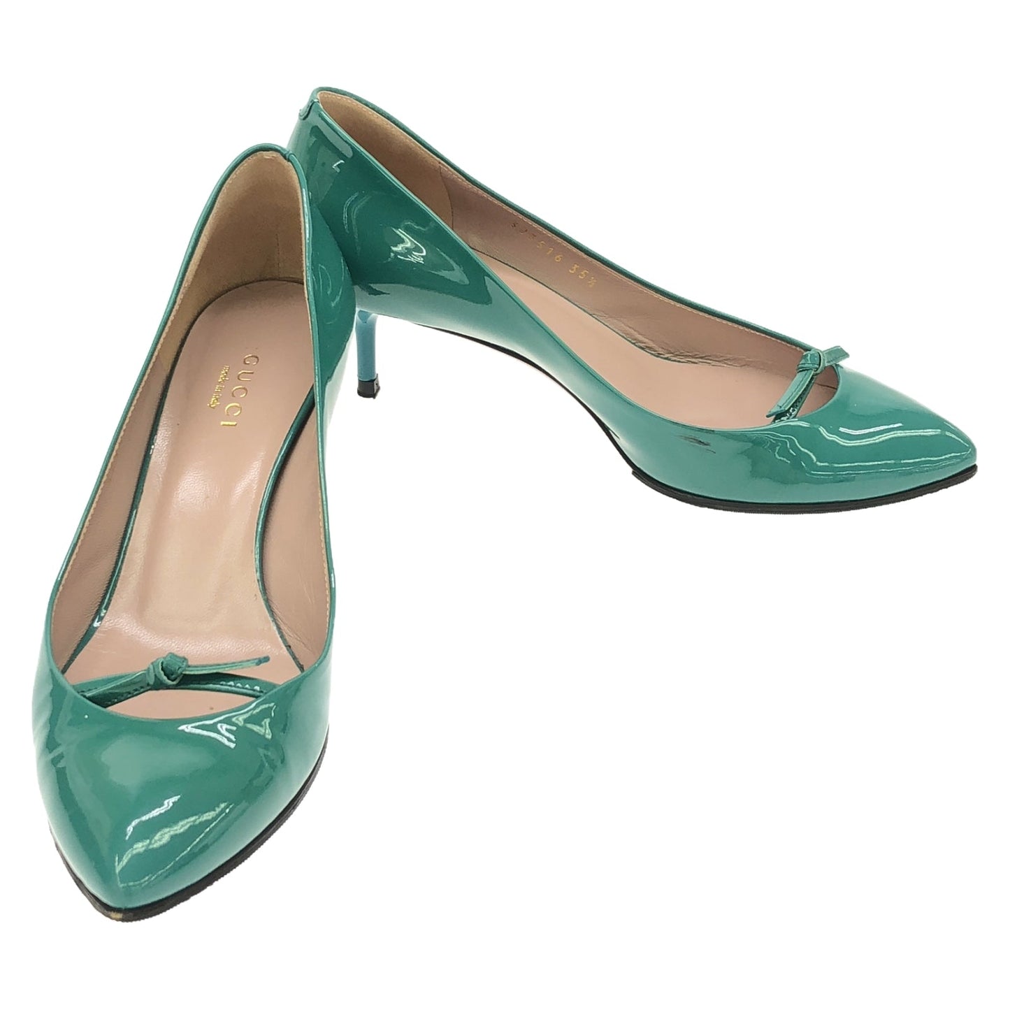 Luxury Gucci Trending 2025 Pumps Pumps Patent leather Green
