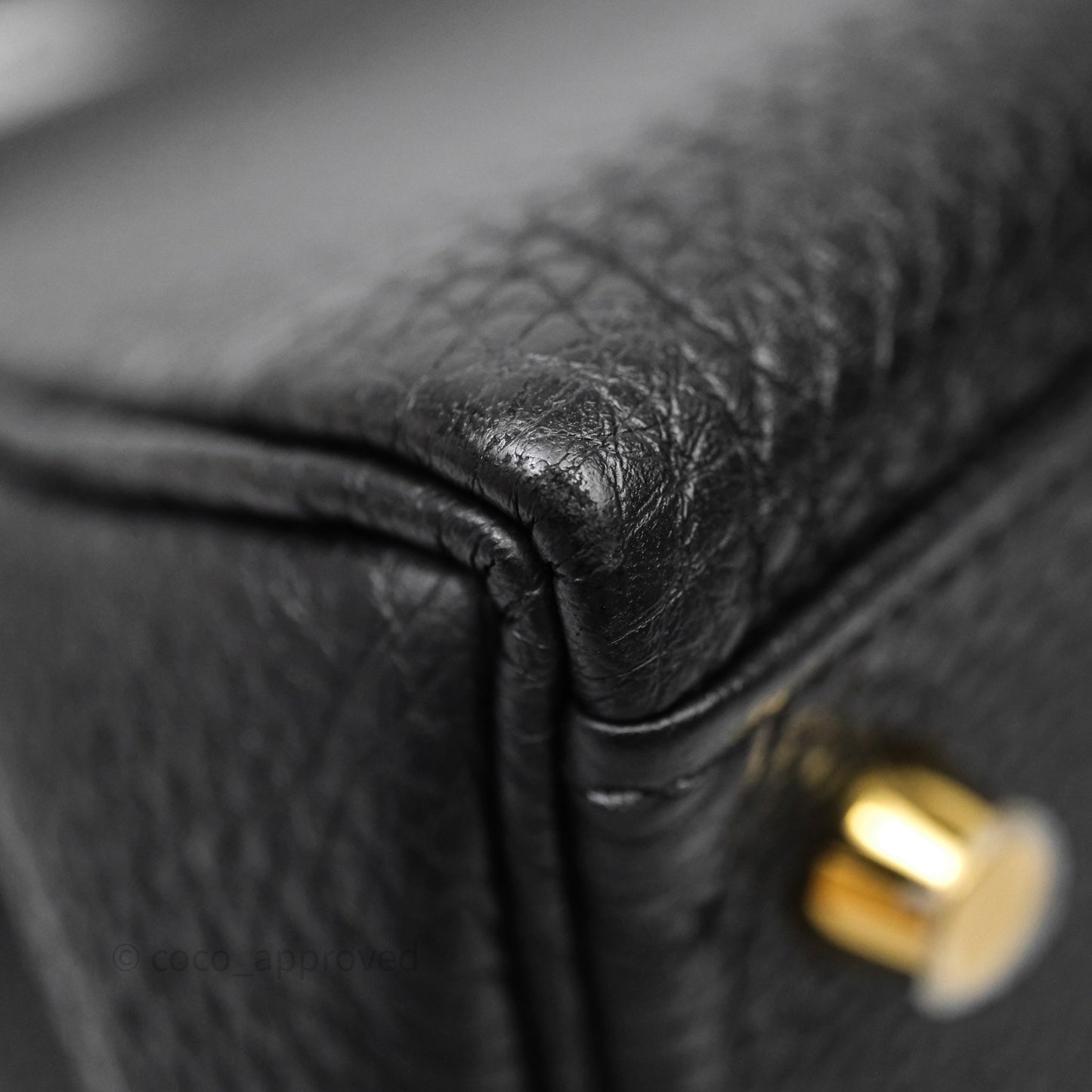 Hermès Kelly 28 Noir 89 Togo Gold Hardware