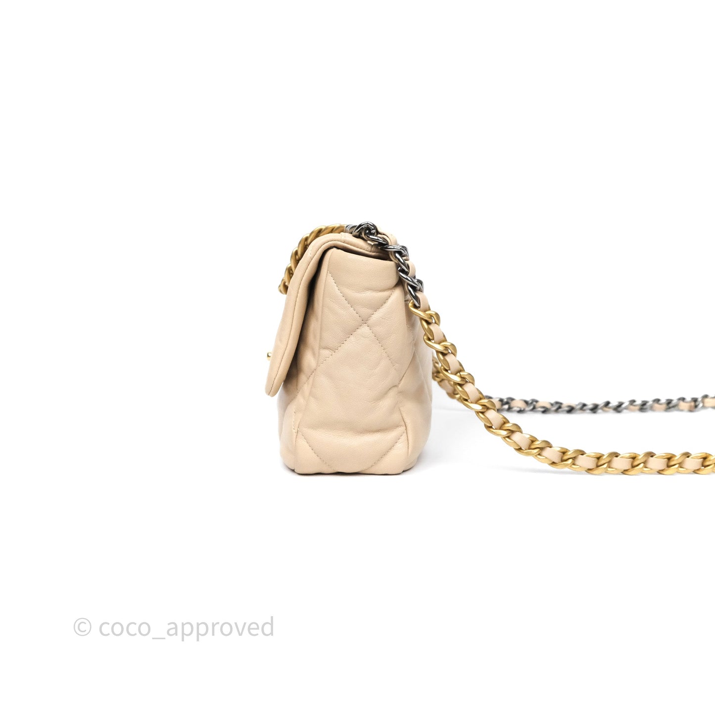 Chanel 19 Small Beige Mixed Hardware