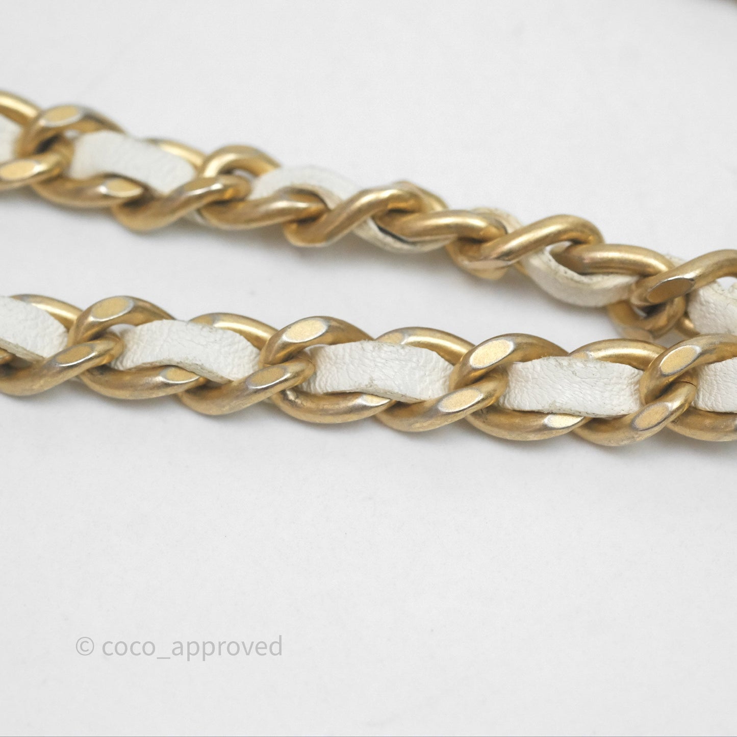 Chanel Mini Pearl Crush Vanity With Chain Ivory White Aged Gold Hardware