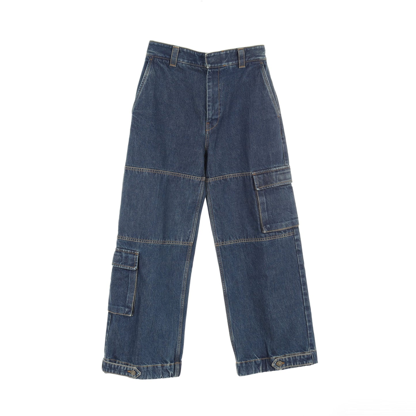 Luxury Gucci Trending 2025 Denim pants Wide pants Cotton Indigo blue 24SS