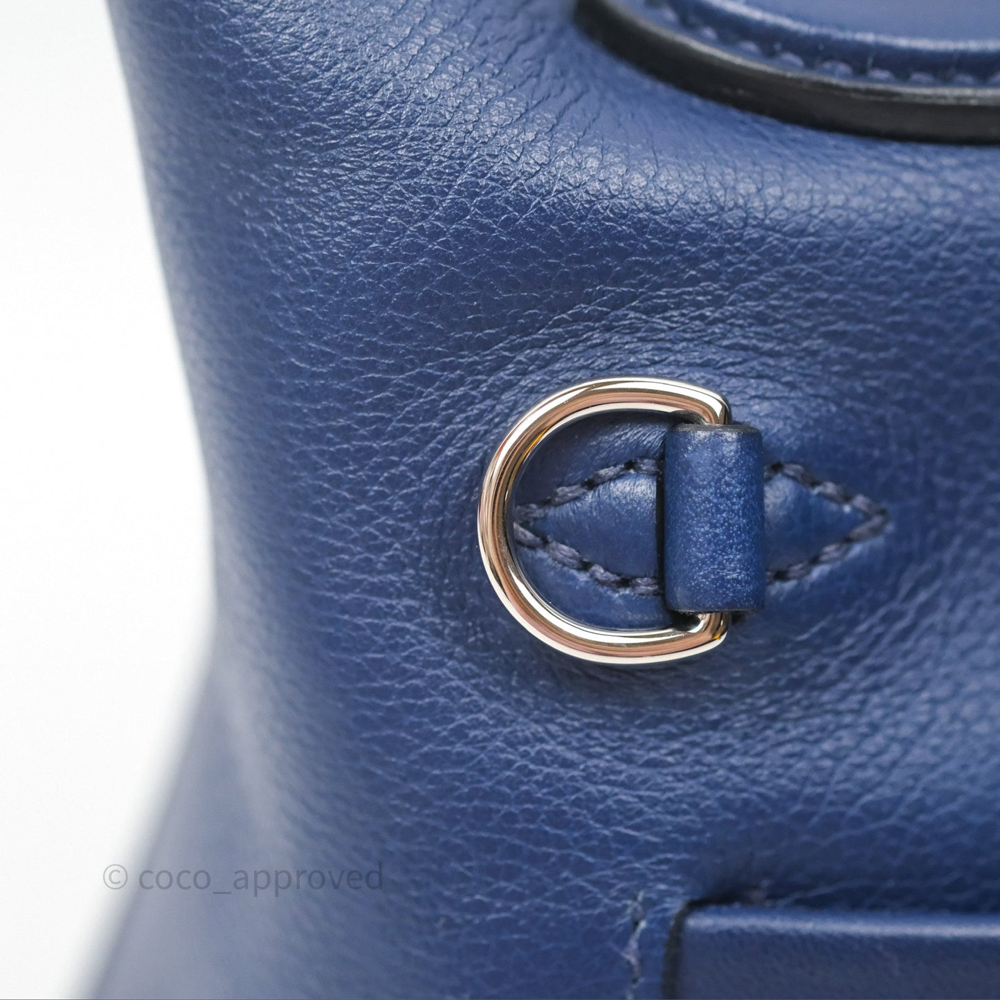 Hermès 24/24 21 Mini Bleu Saphir 73/ Bleu Indigo 76/ Bleu France 71 Evercolor/ Swift Palladium Hardware