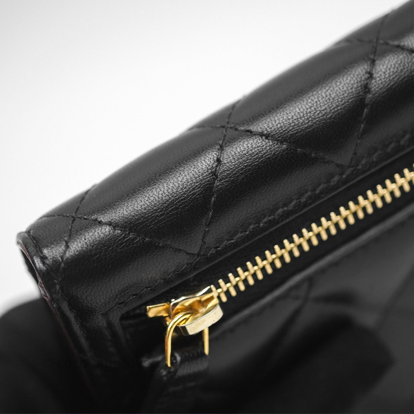 Chanel Classic Short Flap Wallet Black Lambskin Gold Hardware