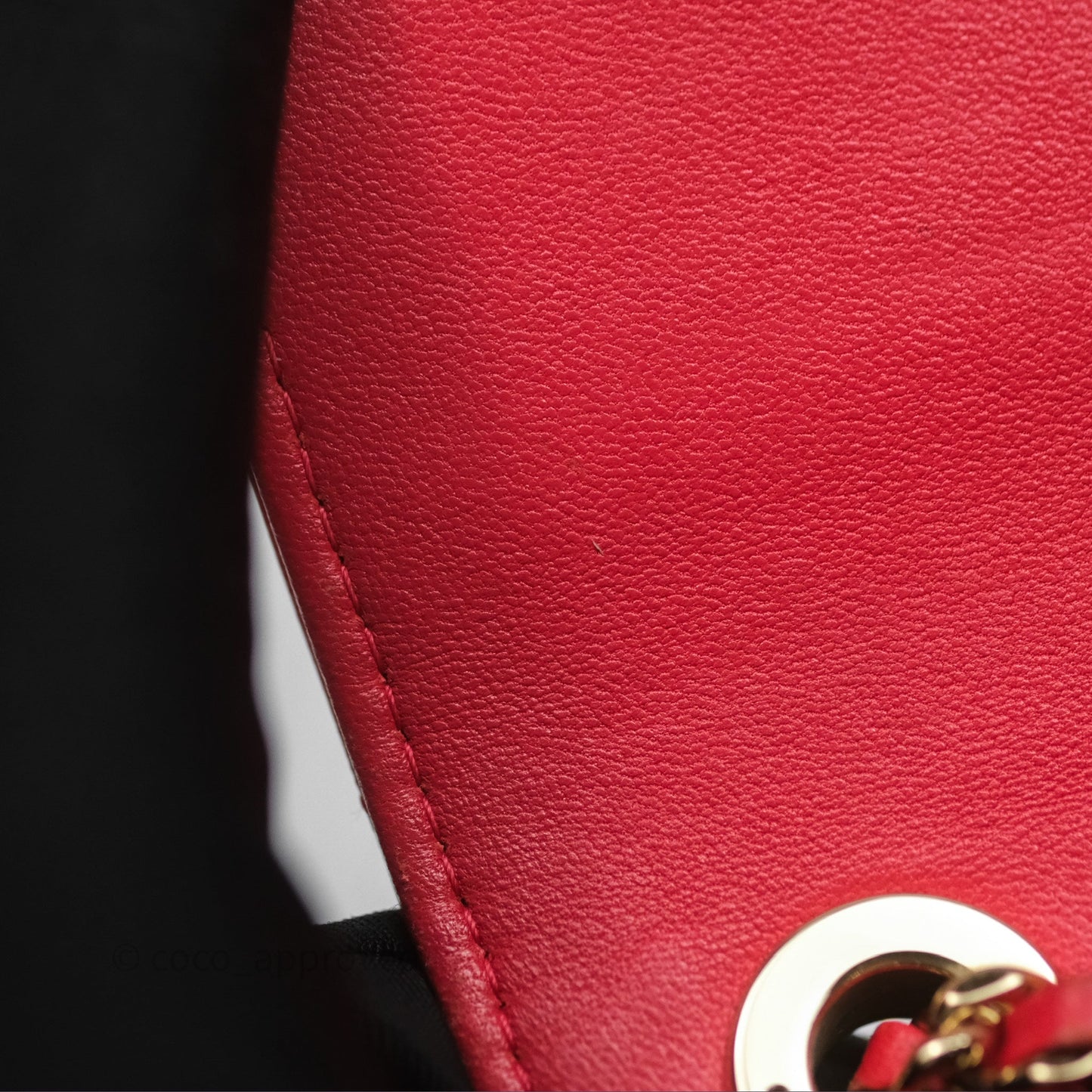 Chanel Mini Quilted Trendy CC Clutch With Chain Red Lambskin Gold Hardware