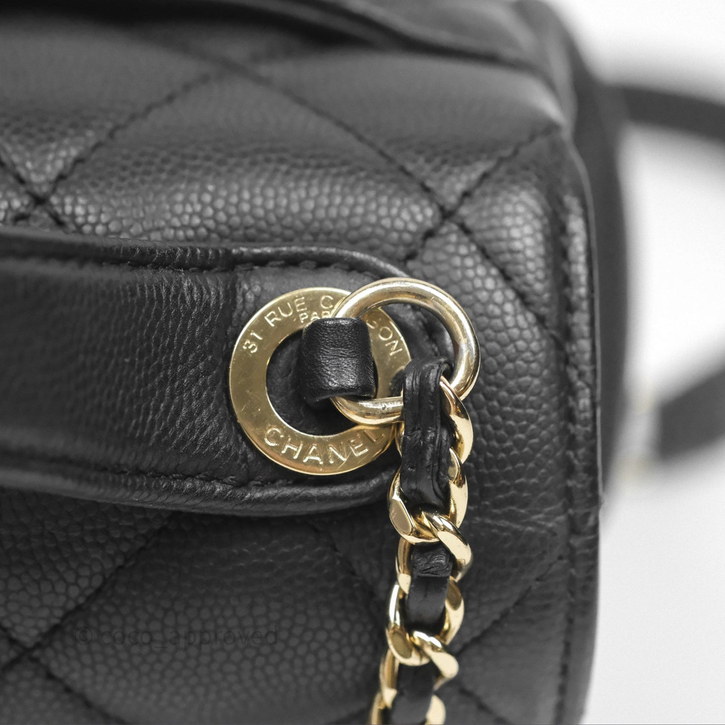 Chanel Quilted Small Business Affinity Flap Black Caviar Gold Hardware