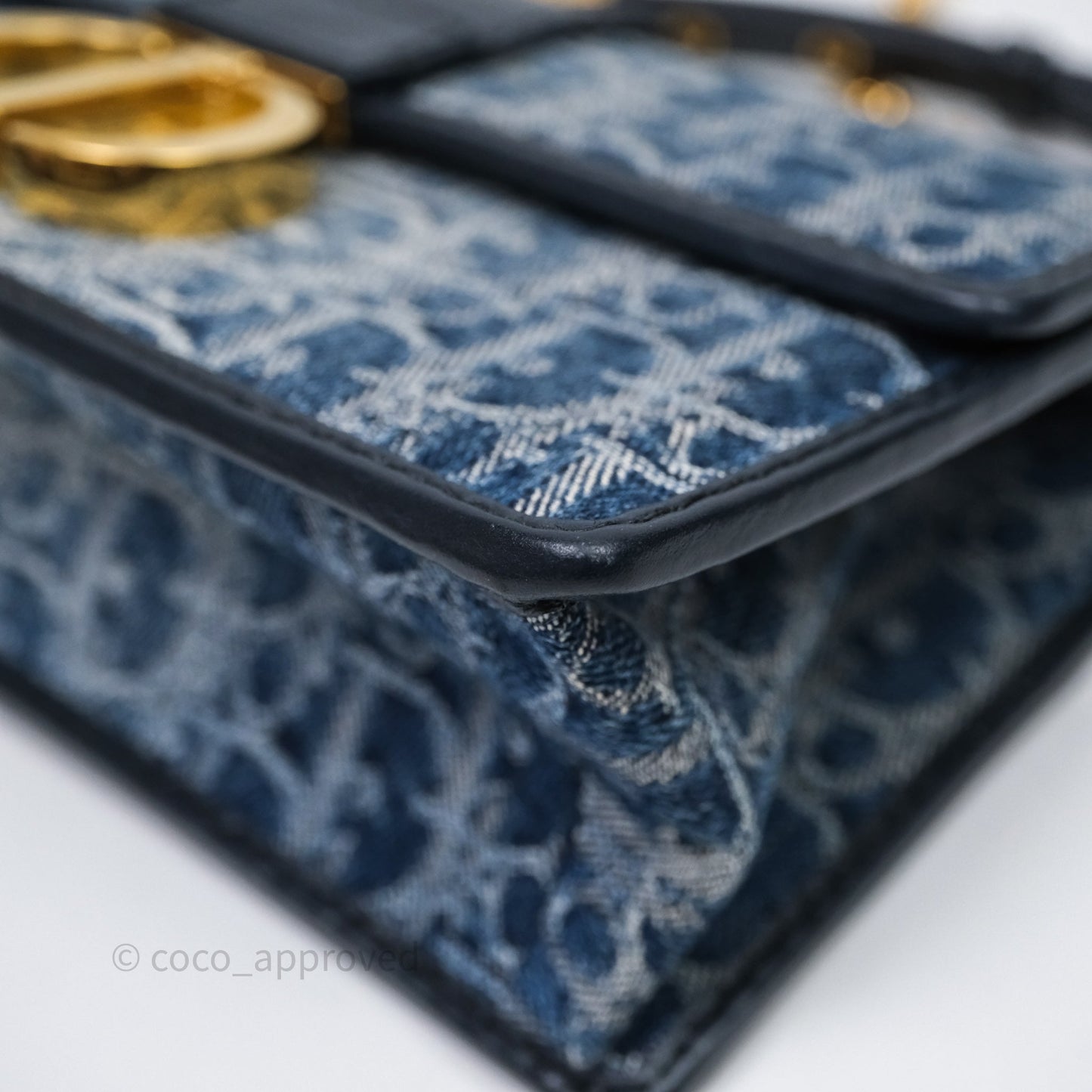 Christian Dior Montaigne East-West Bag Denim With Chain