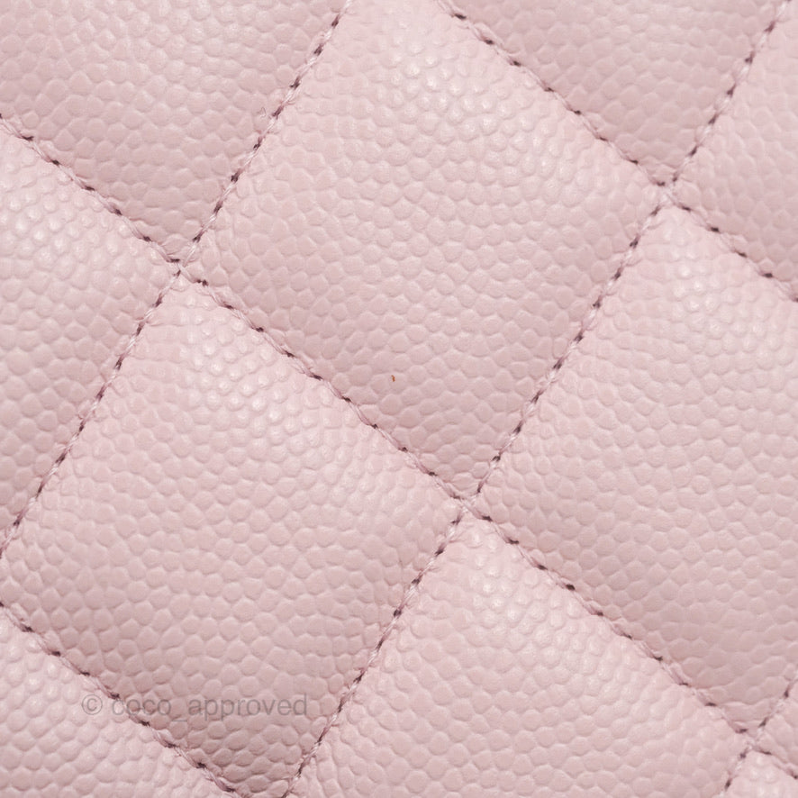 Chanel Quilted Classic Wallet on Chain WOC Pink Caviar Gold Hardware