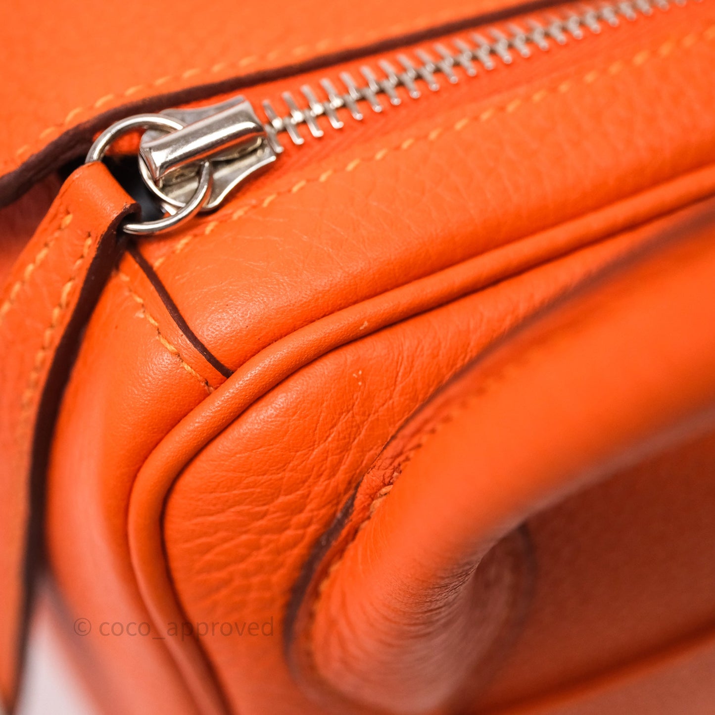Hermès Lindy 30 Orange 93 Clemence Palladium Hardware