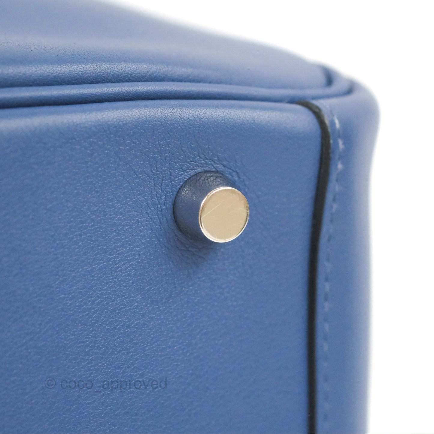 Hermès Lindy 26 Bleu Brighton/ Capucine Swift Palladium Hardware