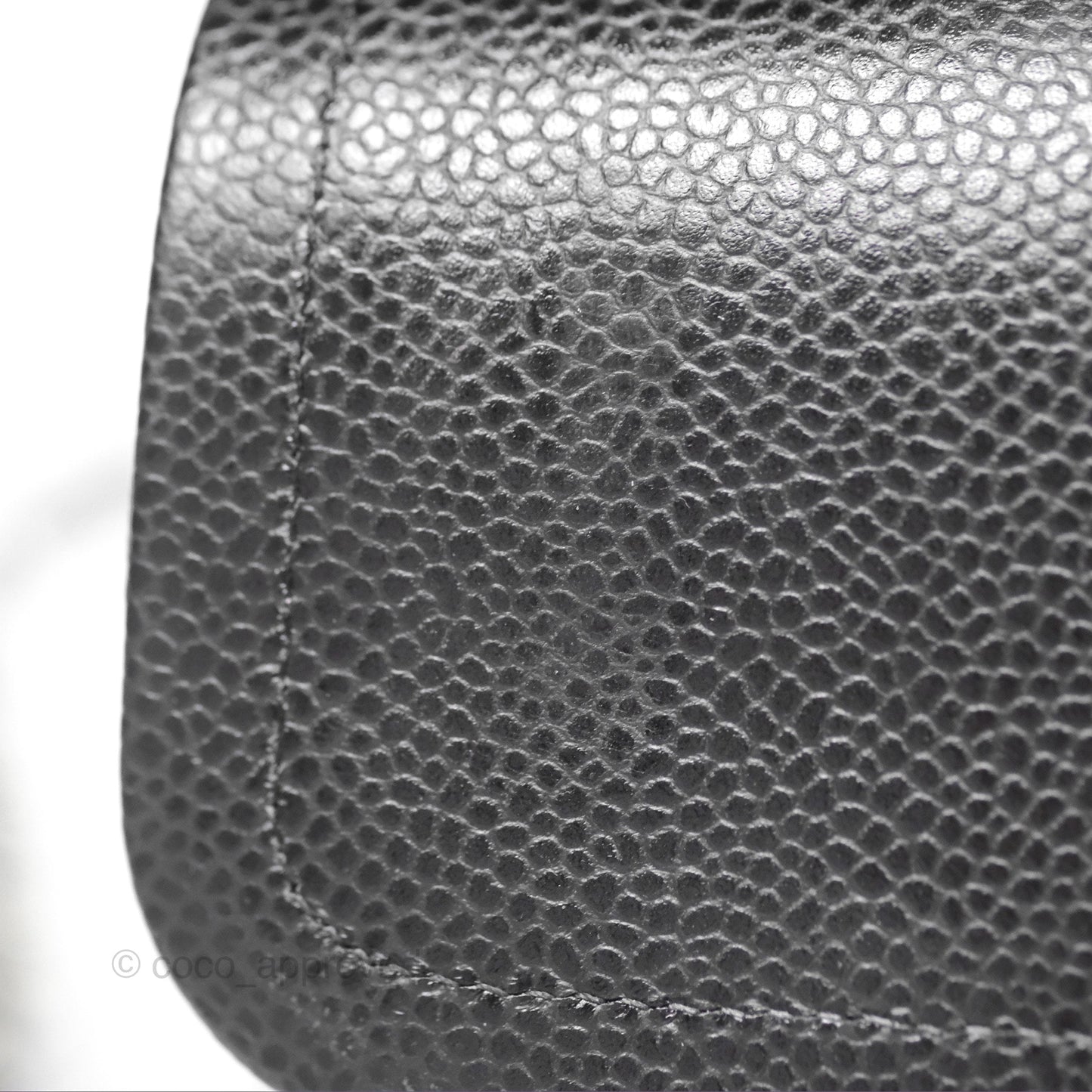 Chanel Classic M/L Medium Flap Quilted Black Caviar Silver Hardware