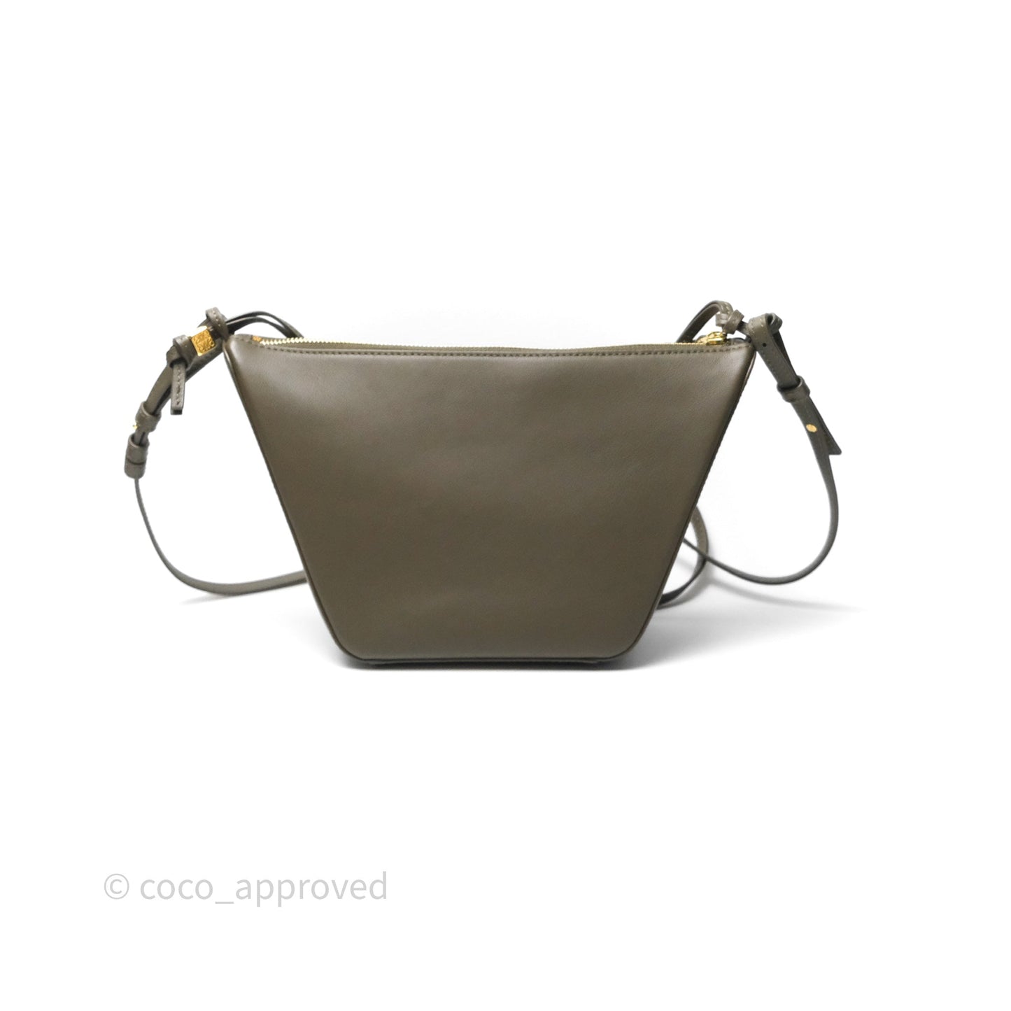 Loewe Mini Hammock Hobo In Classic Dark Khaki Green Calfskin
