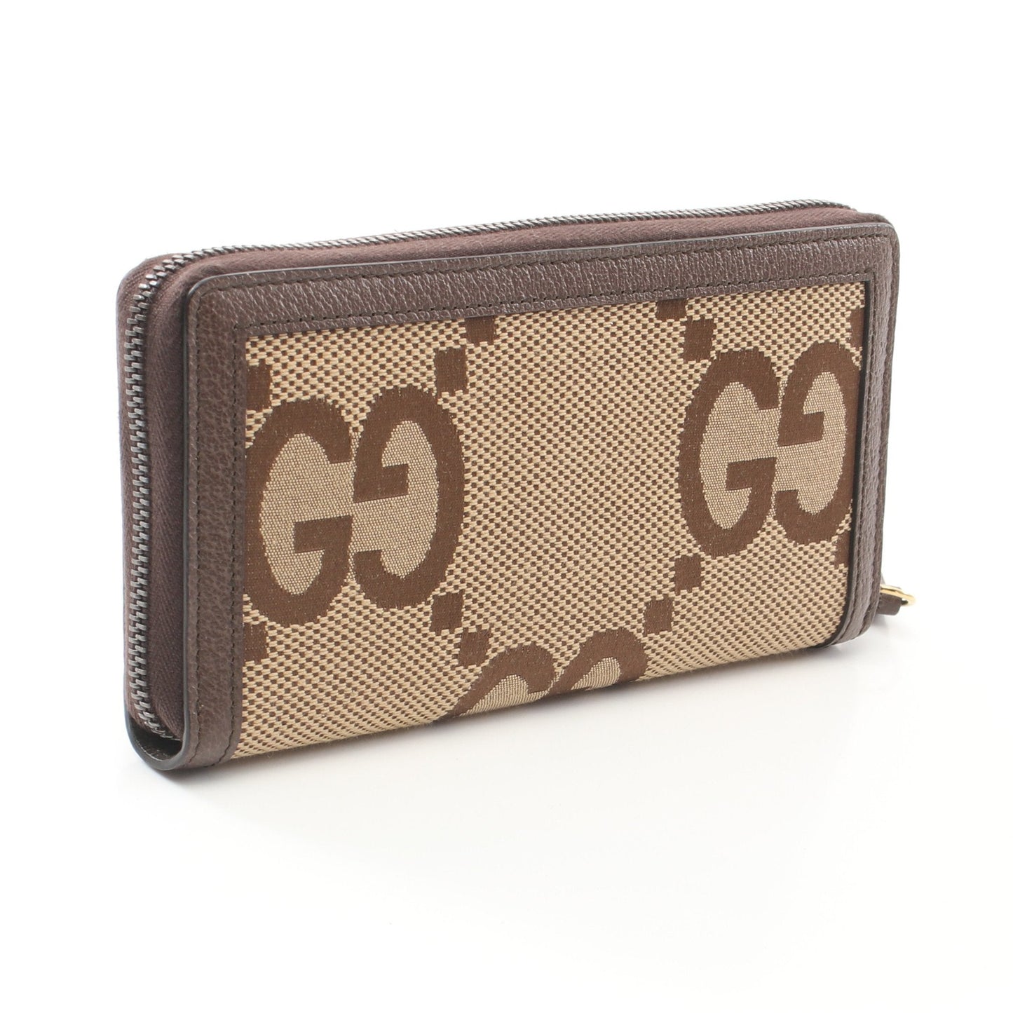 Luxury Gucci Trending 2025 Diana Jumbo GG Round zipper long wallet Canvas Leather Beige