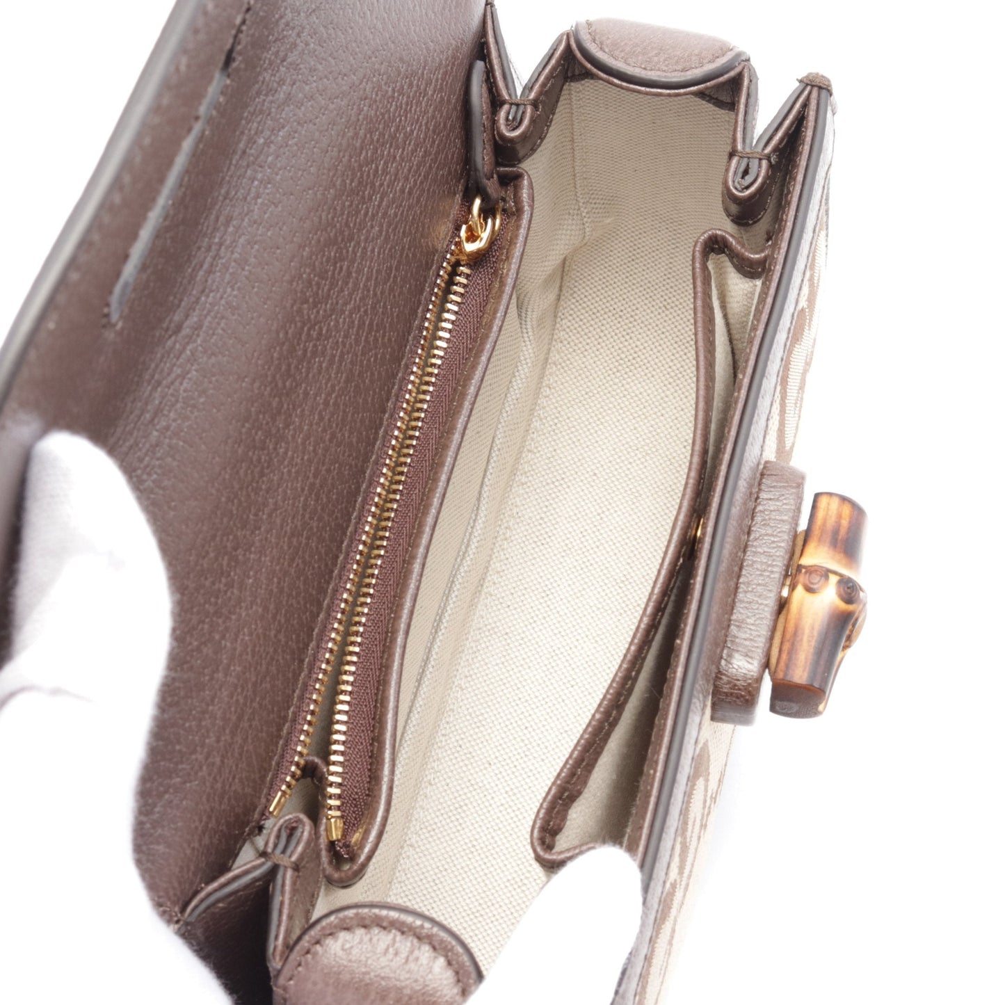 Luxury Gucci Trending 2025 Bamboo 1947 Jumbo GG Handbag Canvas Leather Beige Brown 2WAY