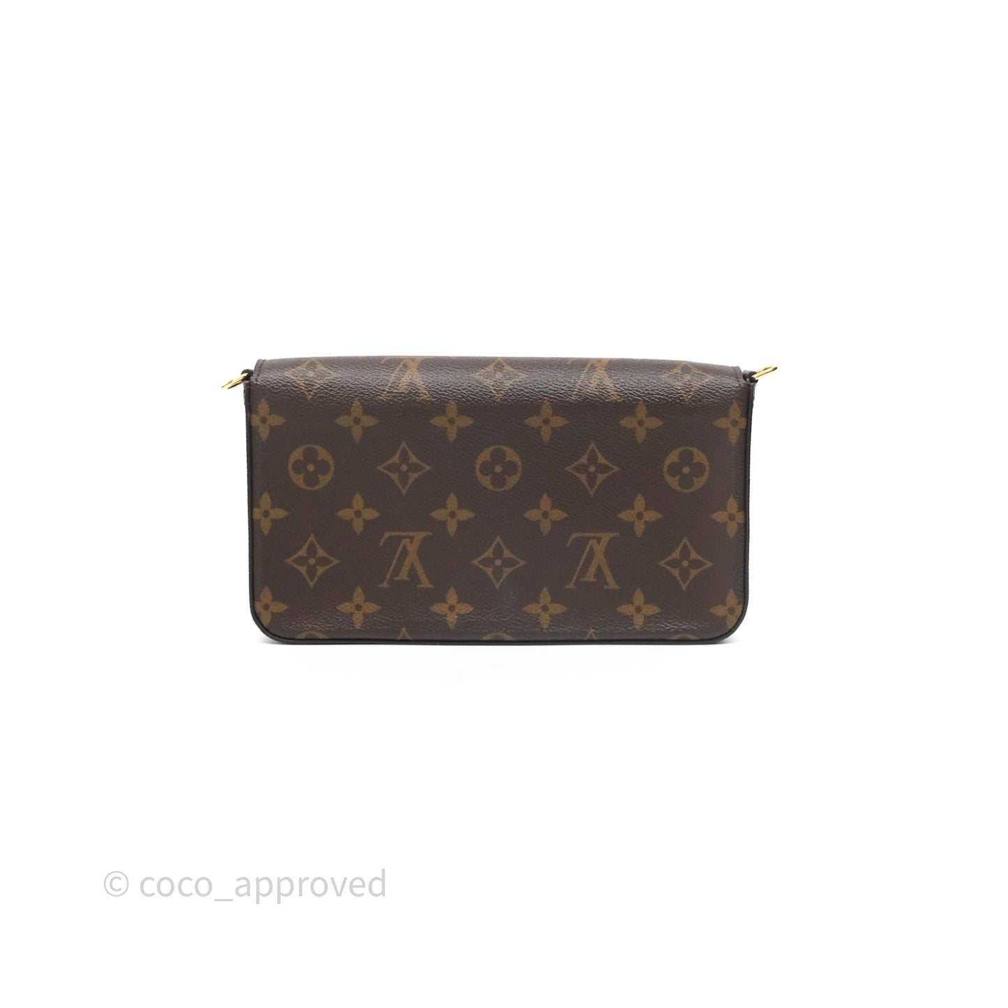 Louis Vuitton Félicie Pochette Clutch Monogram Canvas Gold Hardware