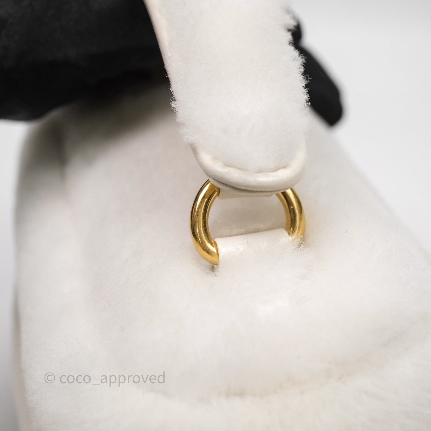 Miu Miu Shearling Vanity Case White Gold Hardware