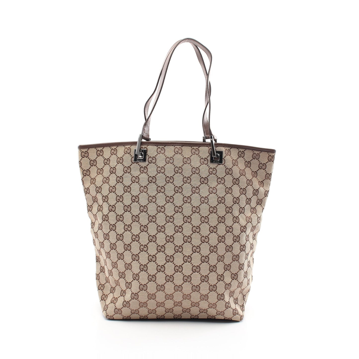 Luxury Gucci Trending 2025 GG canvas Shoulder bag Tote bag Canvas Leather Beige Dark brown