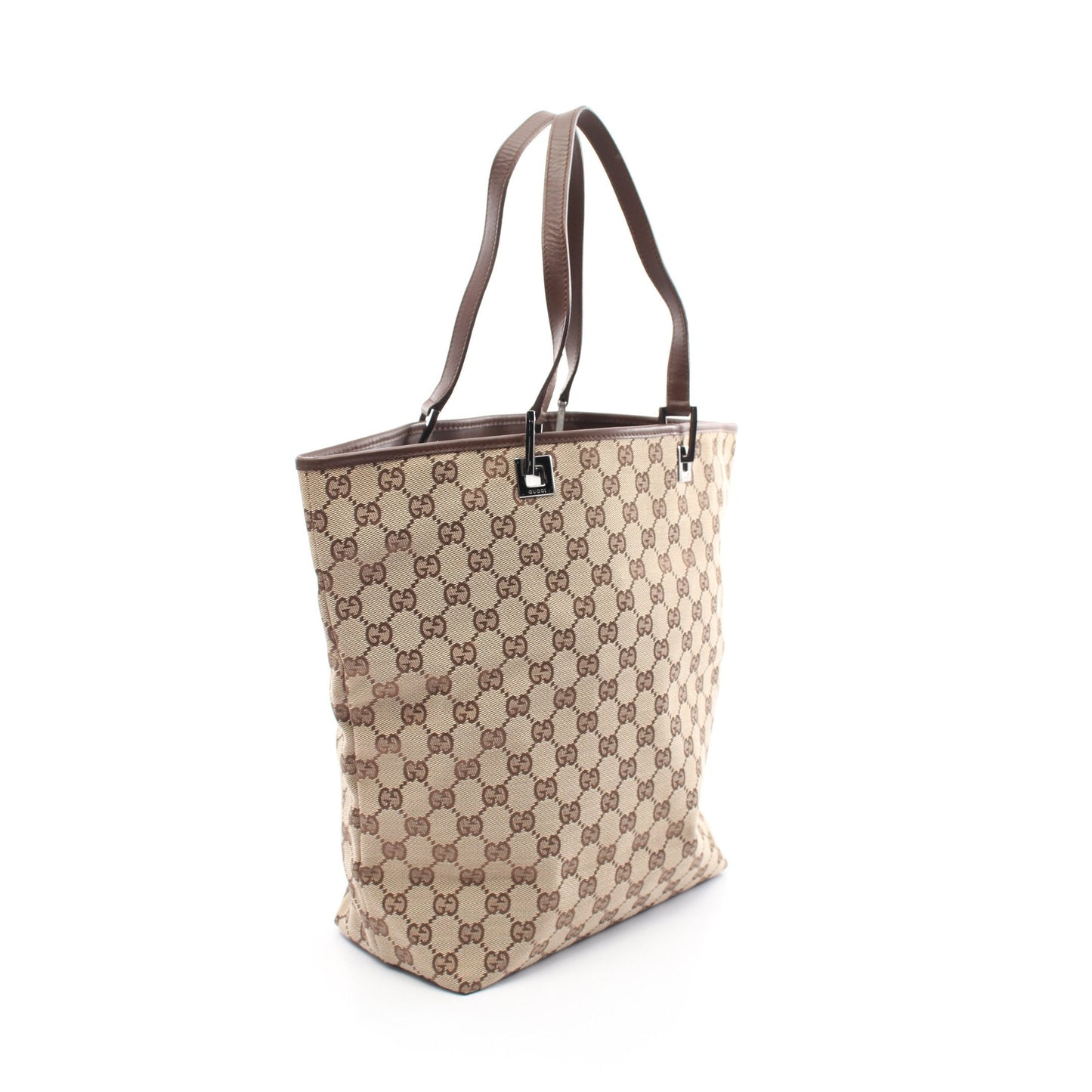 Luxury Gucci Trending 2025 GG canvas Shoulder bag Tote bag Canvas Leather Beige Dark brown
