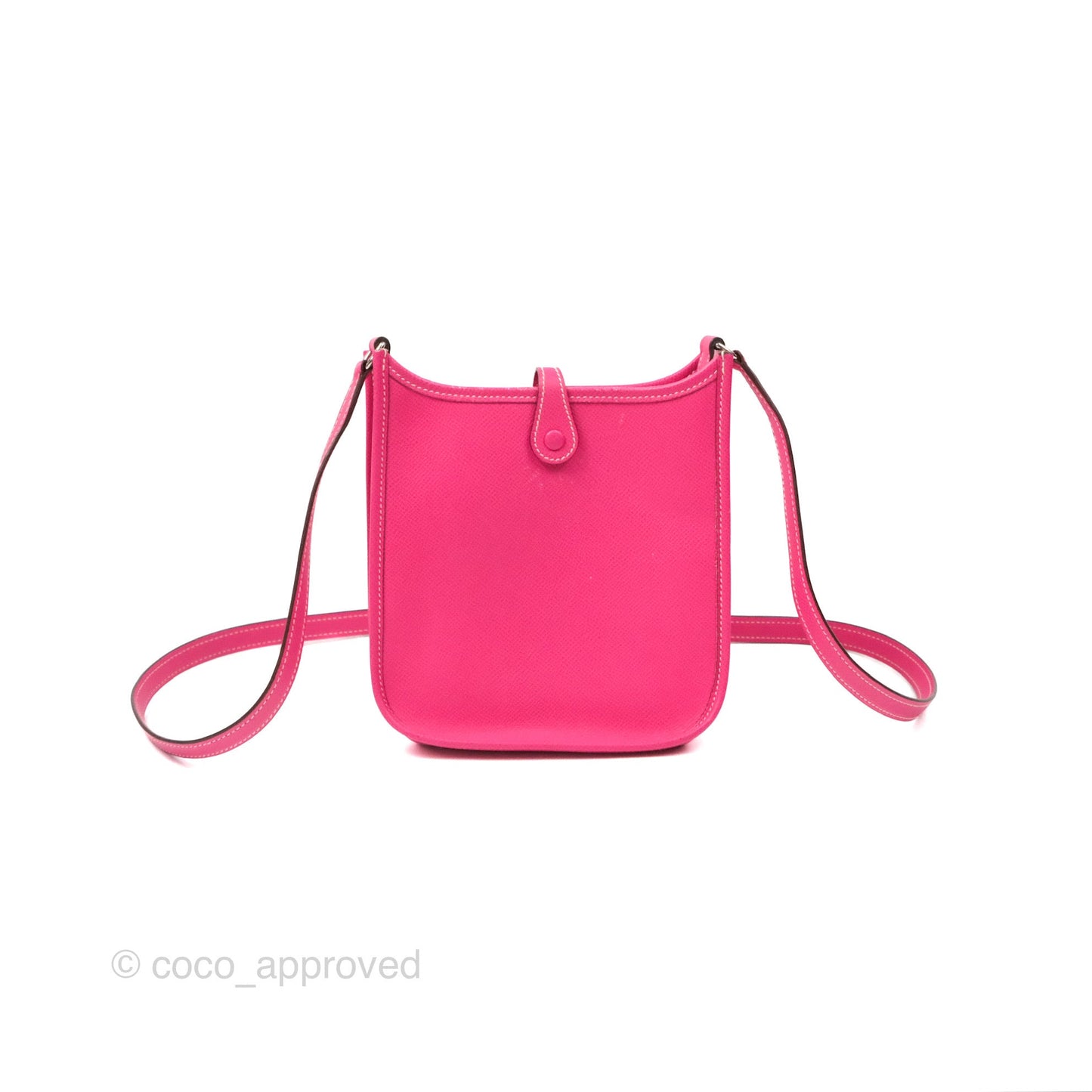 Hermès Mini Evelyne 16 Hot Pink Epsom Palladium Hardware