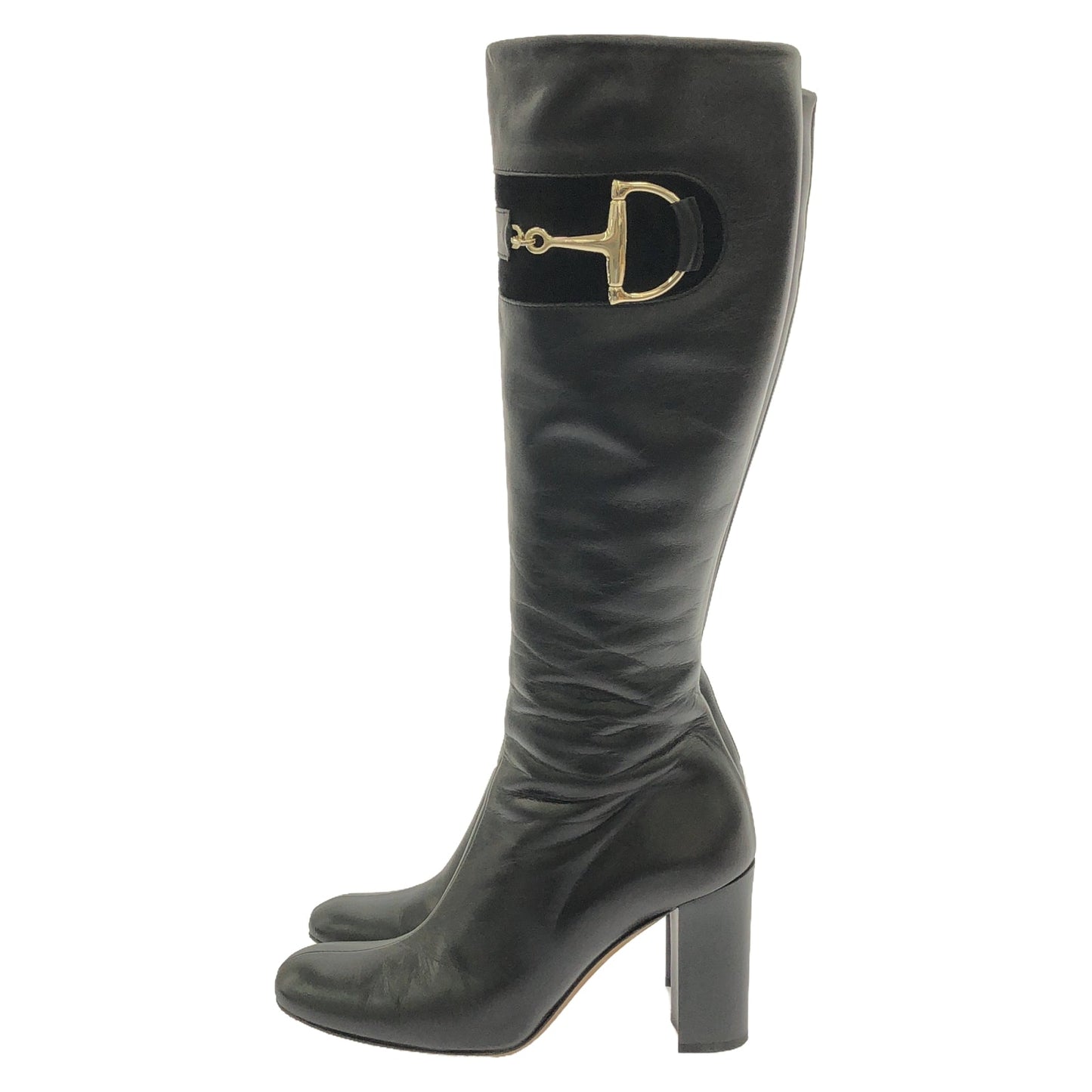 Luxury Gucci Trending 2025 Knee-high boots Boots Leather Black