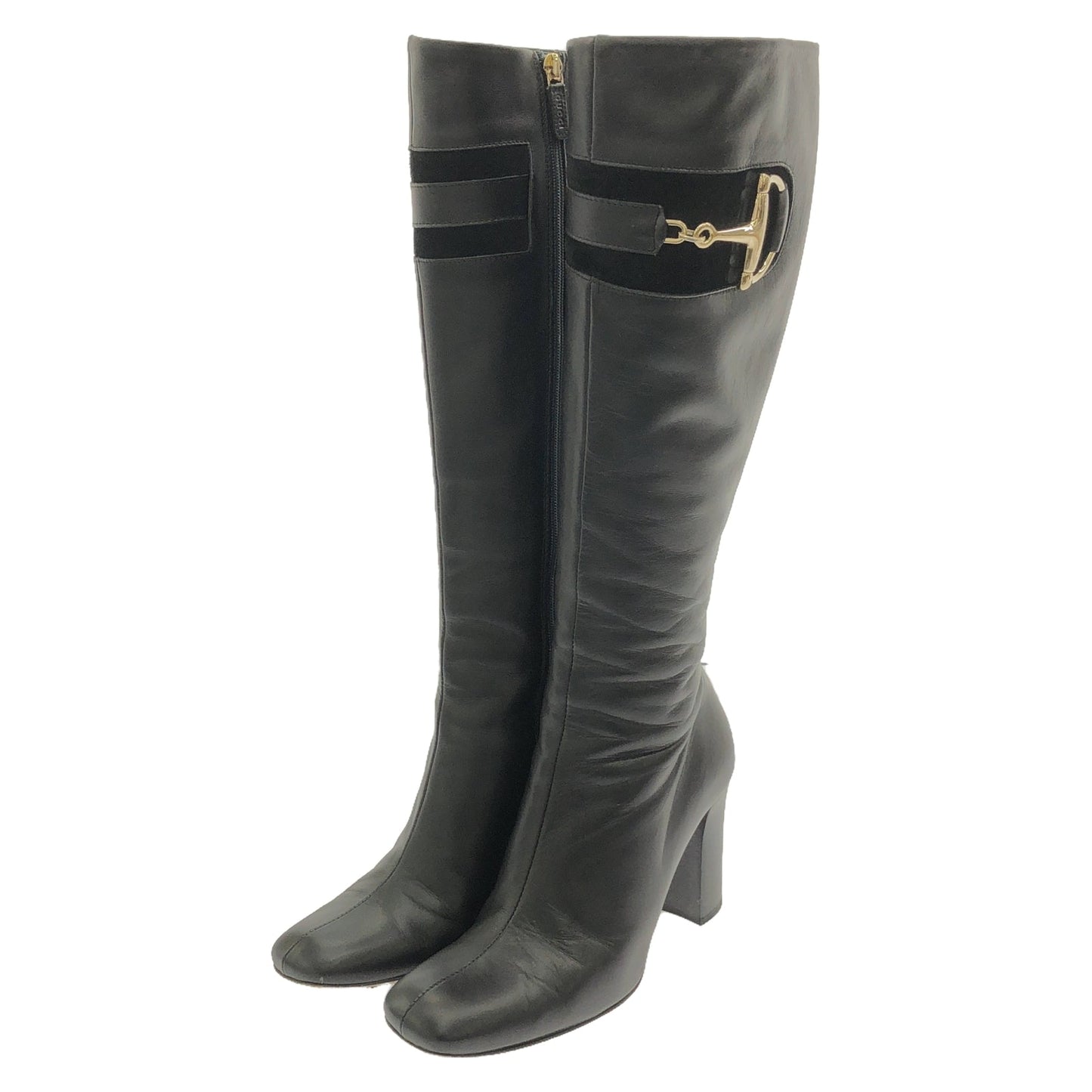 Luxury Gucci Trending 2025 Knee-high boots Boots Leather Black