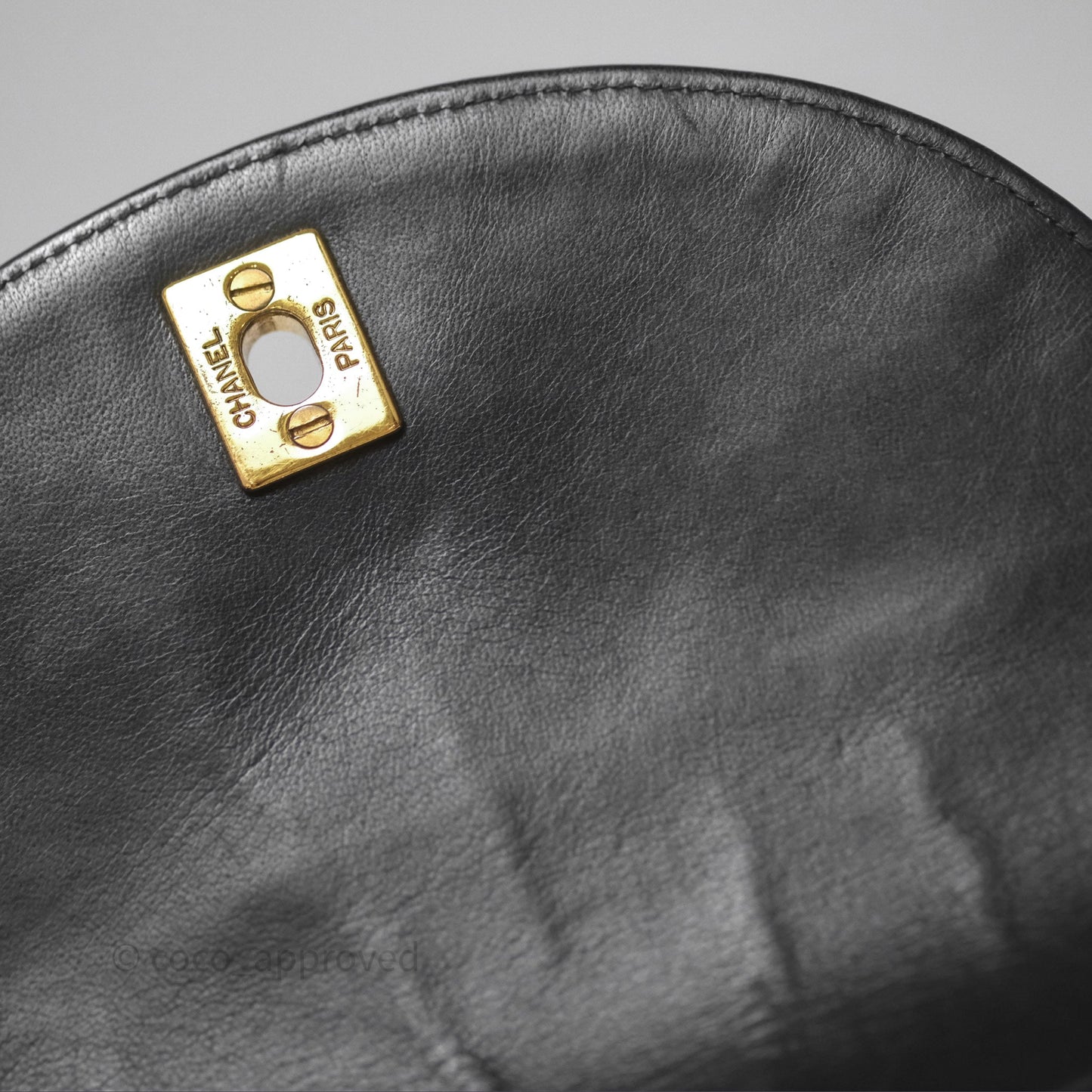 Chanel Vintage CC Duma Backpack Black Lambskin 24K Gold Hardware