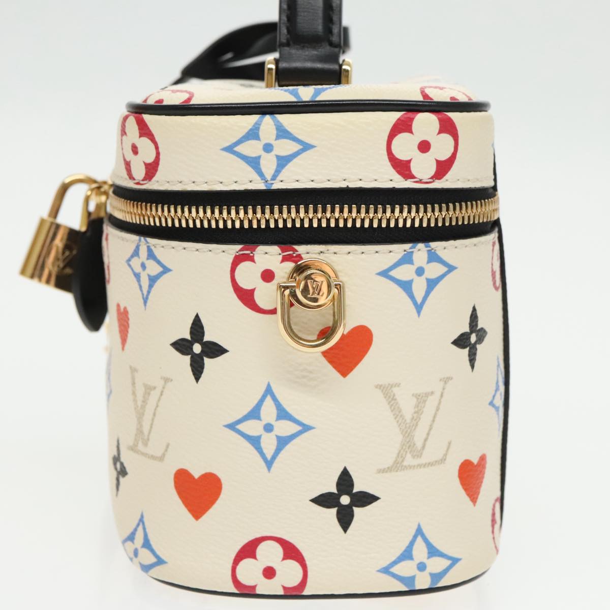 LOUIS VUITTON Monogram Game On Vanity PM Hand Bag White M57458 LV 95387S