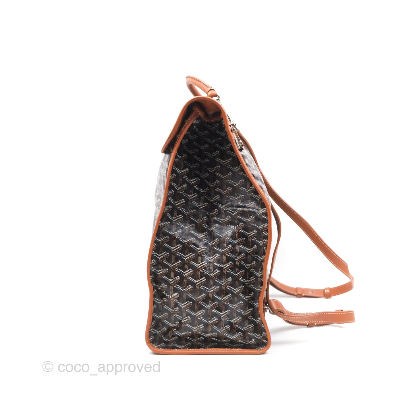 Goyard Saint Léger Backpack Black/ Tan