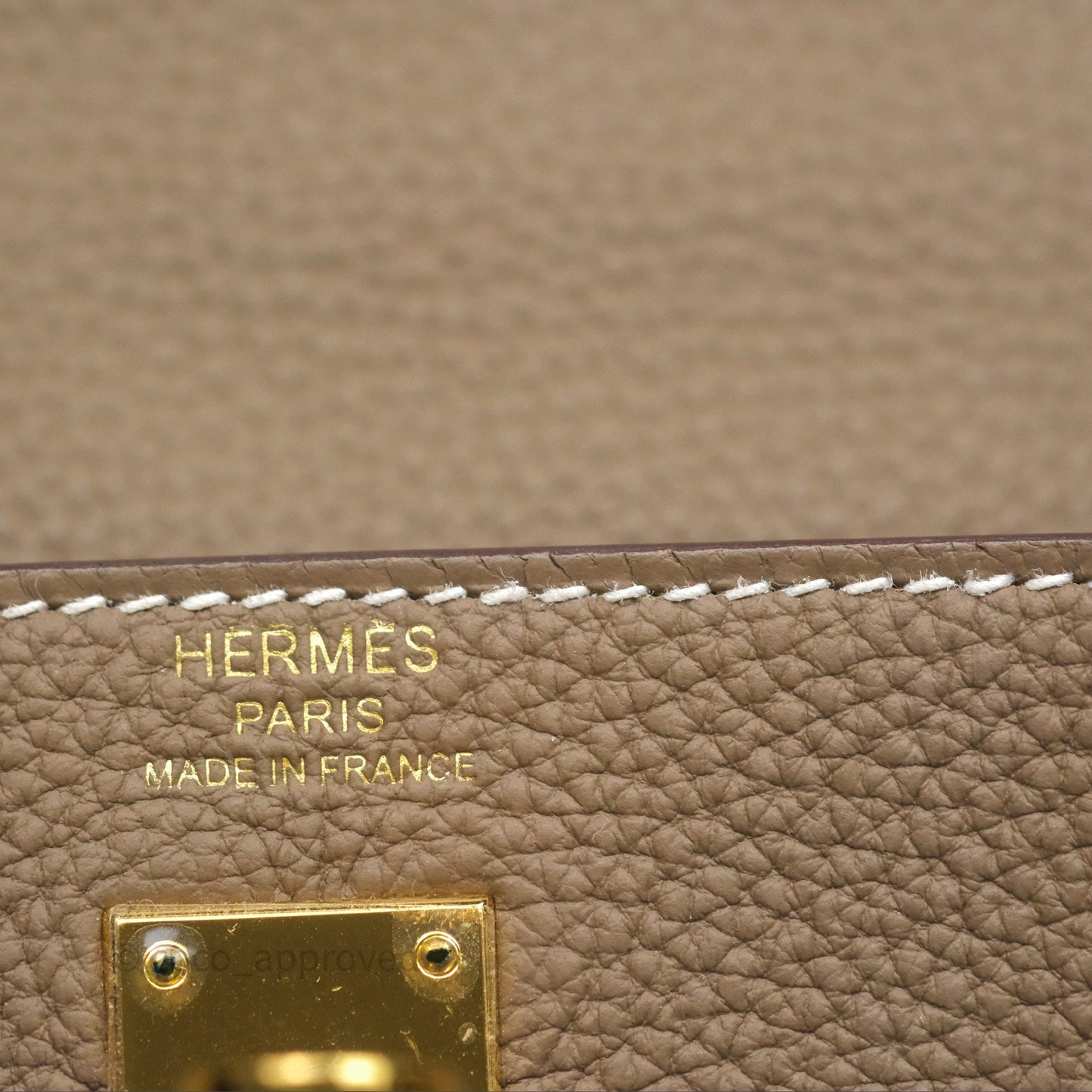 Hermès Retourne Kelly 25 Etoupe 18 Togo Gold Hardware