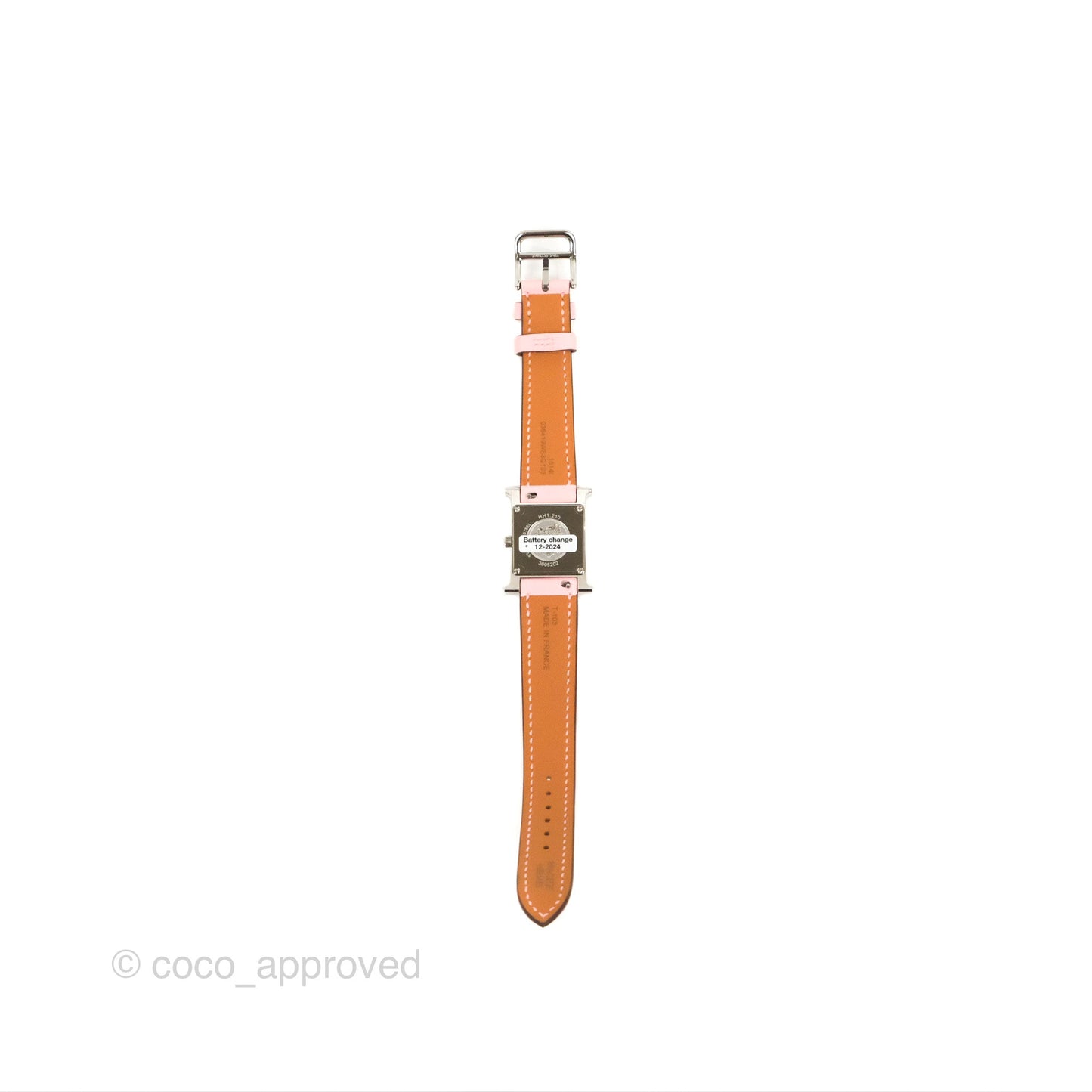 Hermès Heure H Watch Rose Sakura Swift Palladium Hardware