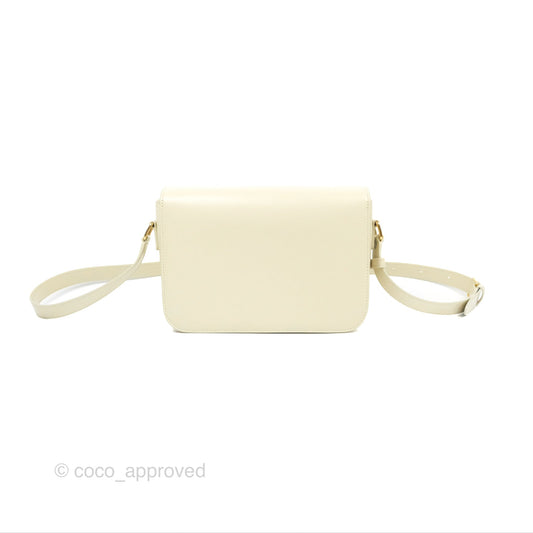 Celine Medium Triomphe Bag Limestone Shiny Calfskin