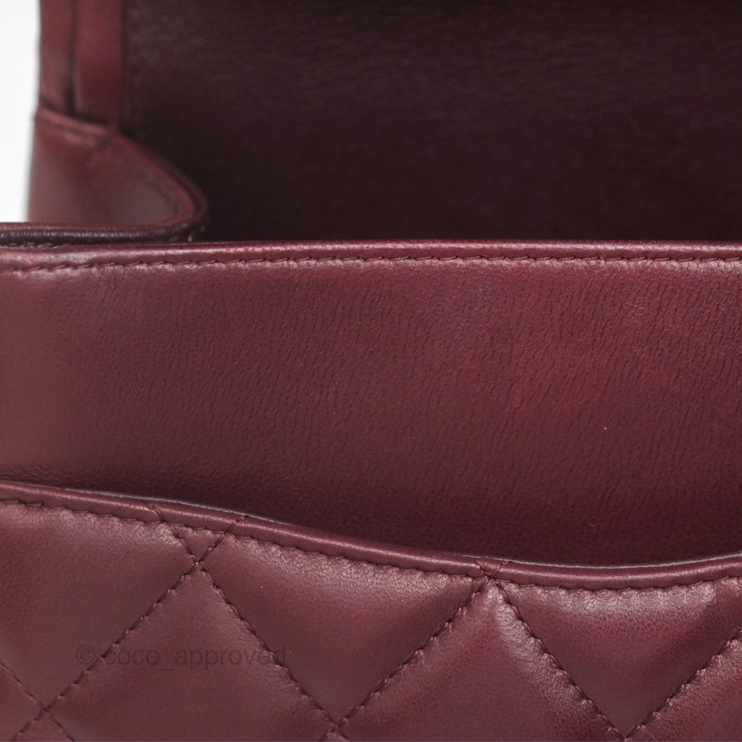 Chanel Jumbo Double Flap Burgundy Lambskin Gold Hardware