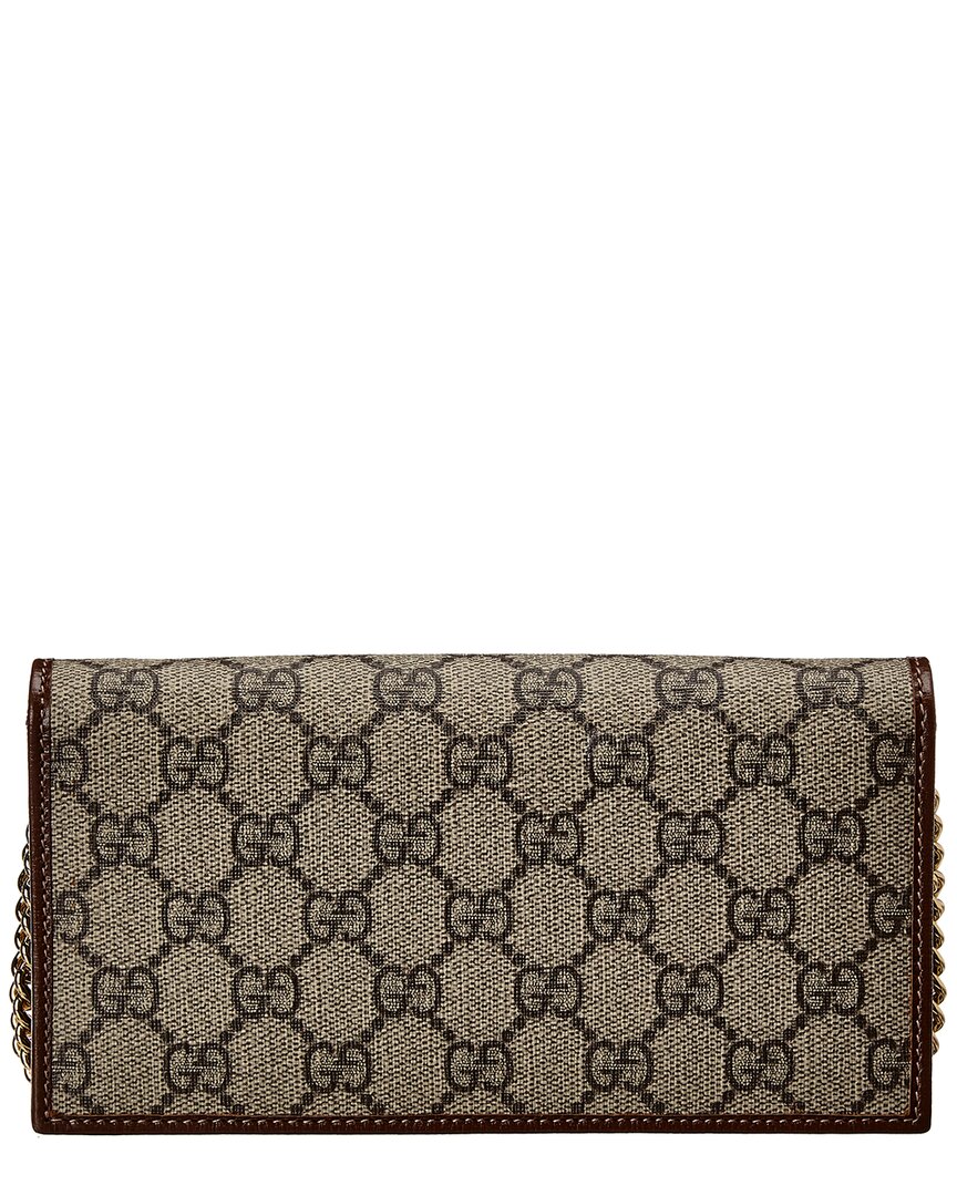 Luxury Gucci Trending 2025 Horsebit 1955 GG Supreme Canvas & Leather Wallet On Chain
