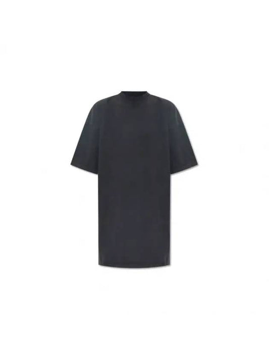 Luxury Balenciaga Women's BLACK logo print t-shirt 739037 TPVU4 1569