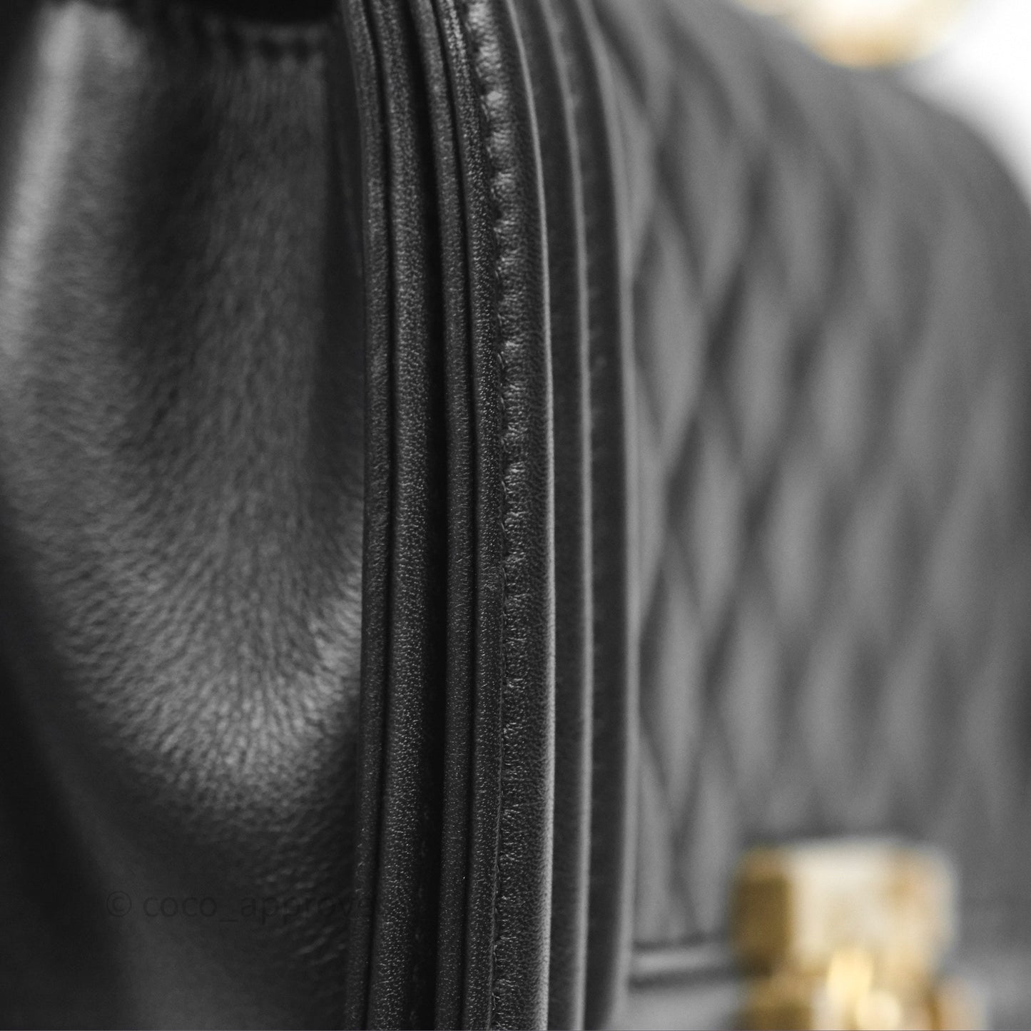 Chanel Small Boy Black Calfskin Aged Gold Hardware
