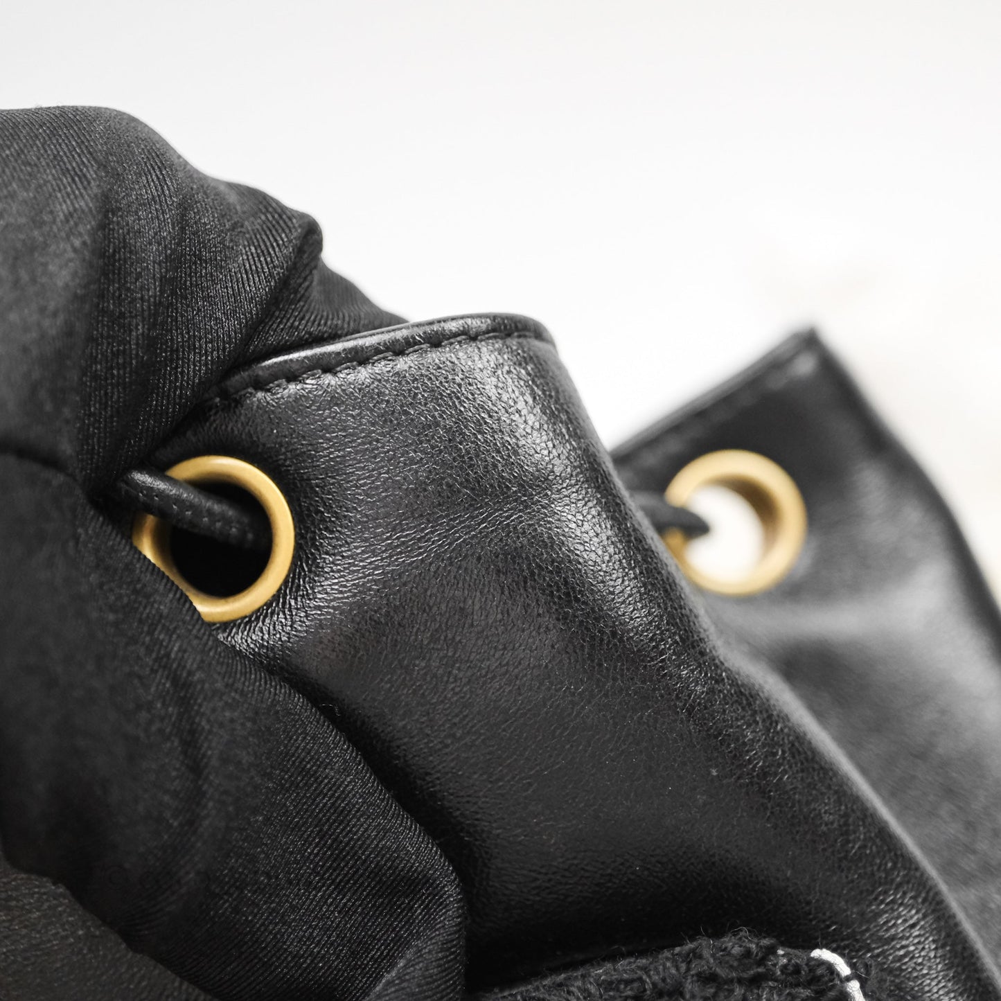 Chanel Duma Backpack Black Tweed Aged Gold Hardware