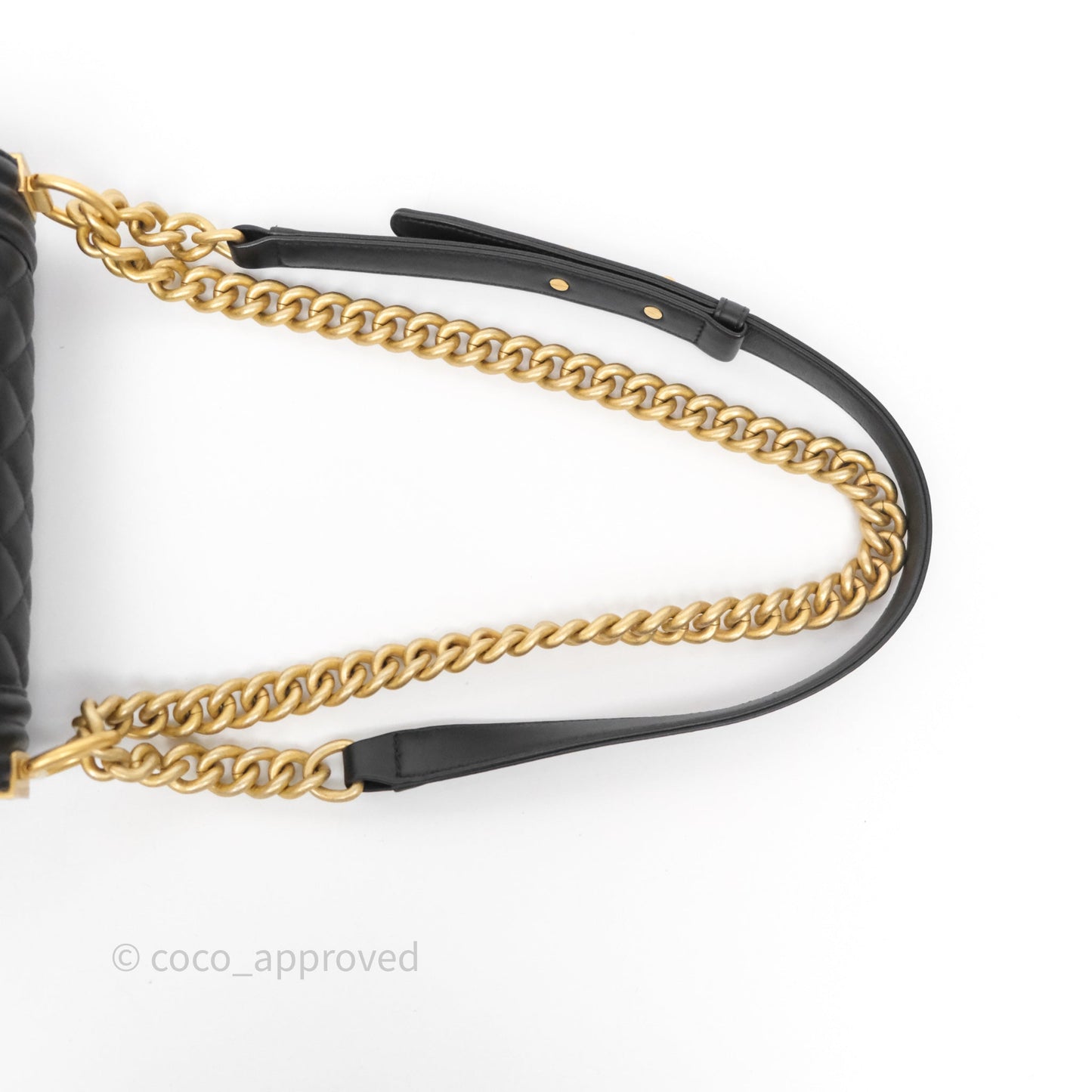 Chanel Small Boy Quilted Black Calfskin Aged Gold Hardware