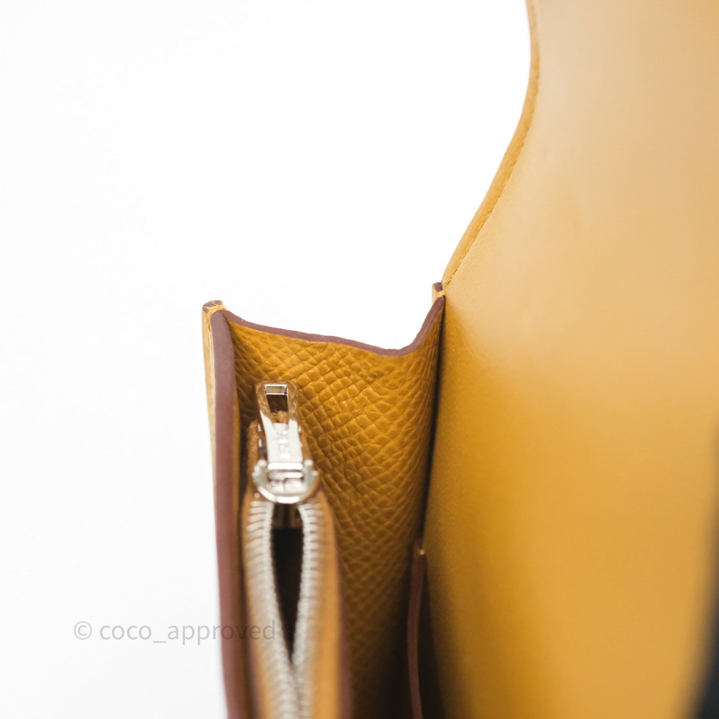 Hermès Constance Slim Wallet Sesame 2S Epsom Palladium Hardware