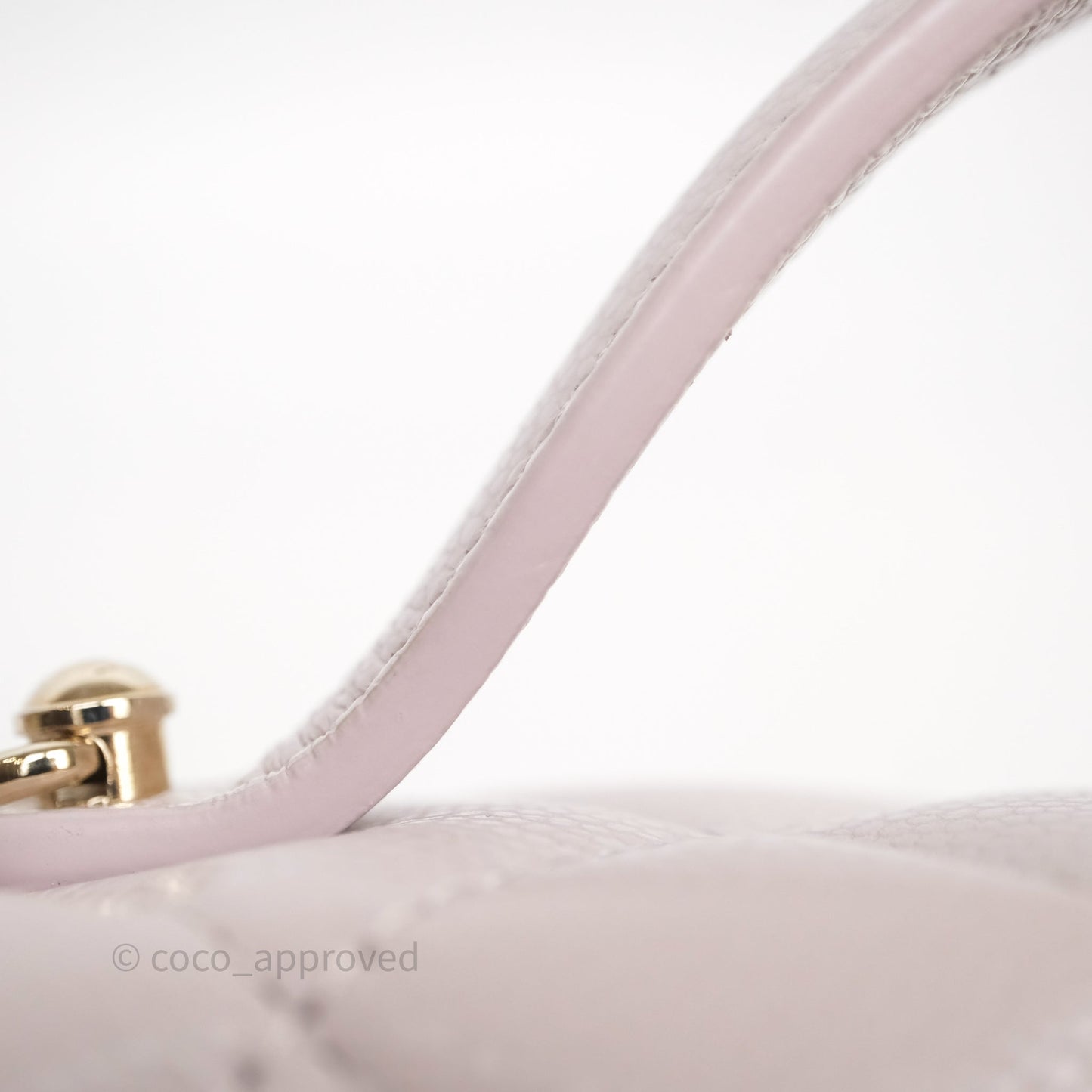 Chanel Top Handle Long Vanity with Chain Lilac Caviar Gold Hardware