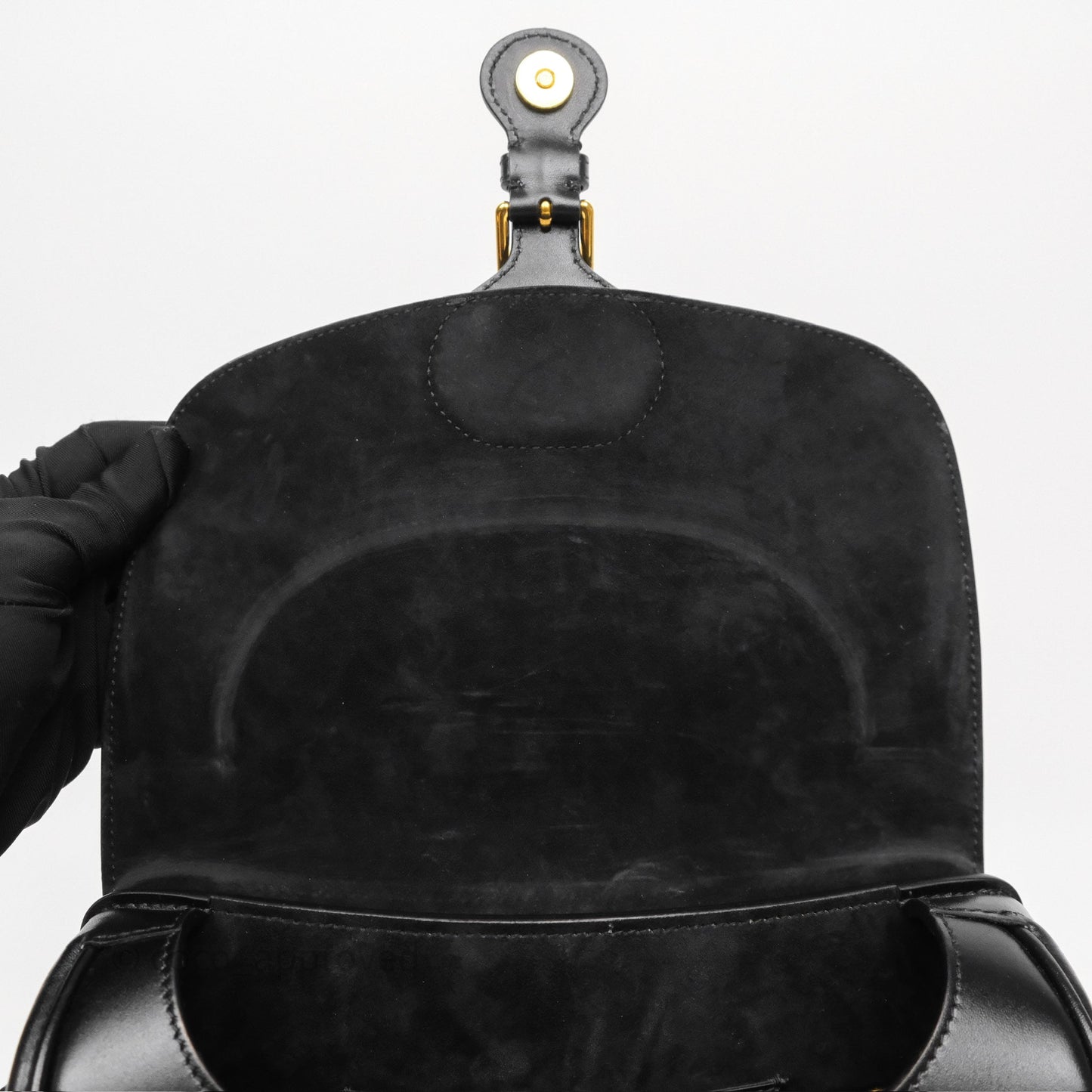 Dior Medium Bobby Flap Black Box Calfskin