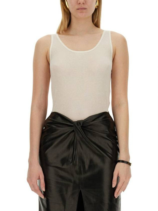 Luxury Saint Laurent Cotton Rib Sleeveless