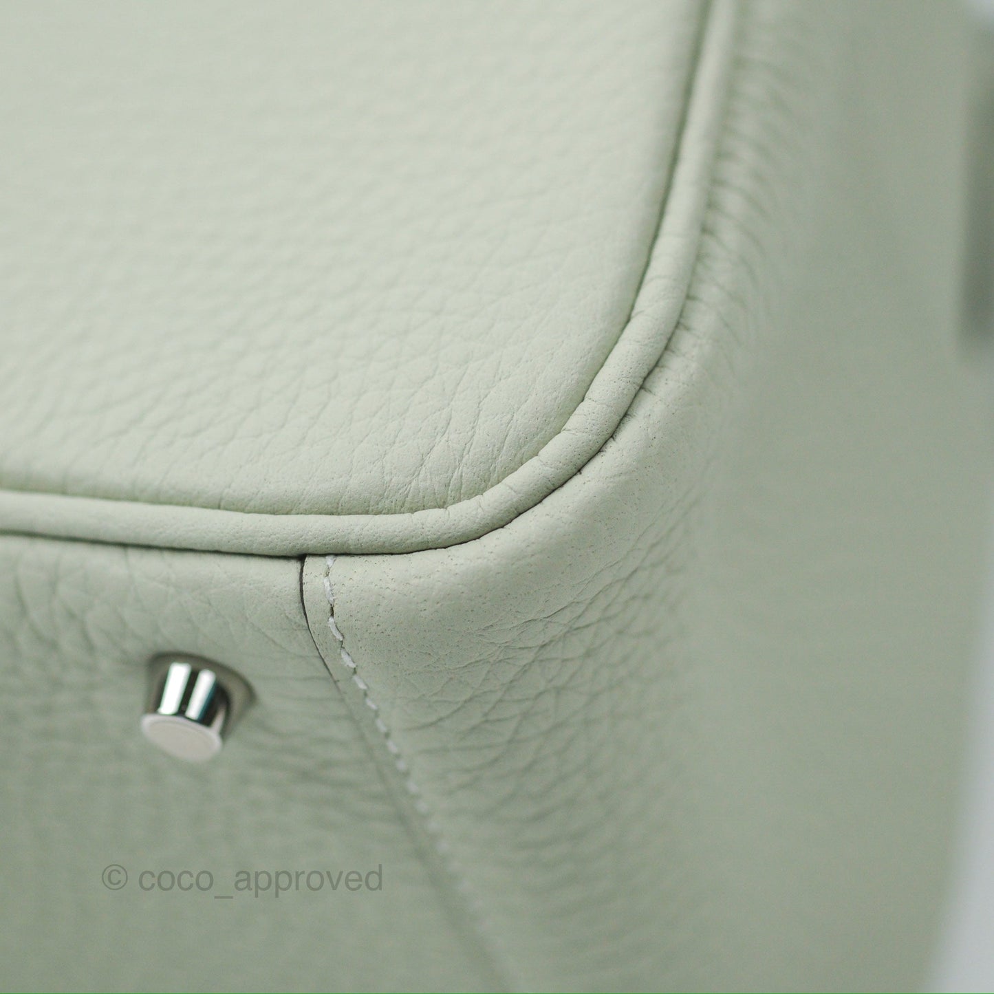 Hermès Mini Lindy 20 Gris Neve Clemence Palladium Hardware
